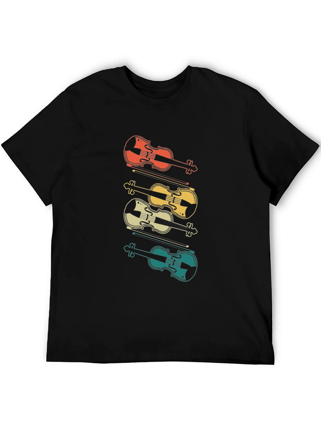 Retro Violin T-Shirt - Musical Style