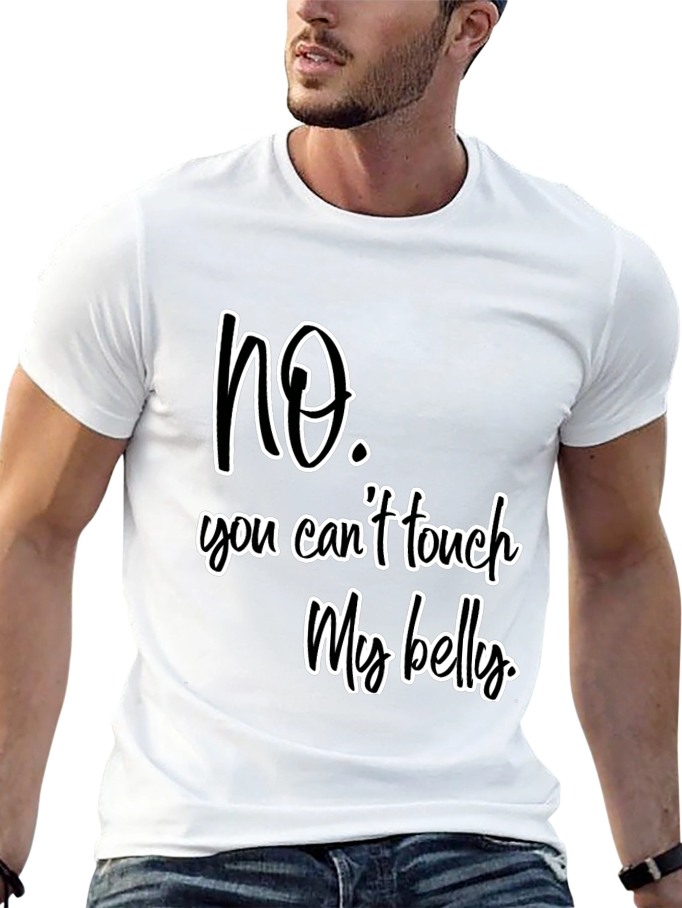 No Touch My Belly Graphic Tee - Unisex