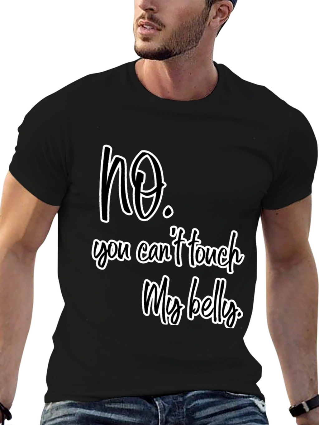 No Touch My Belly Graphic Tee - Unisex