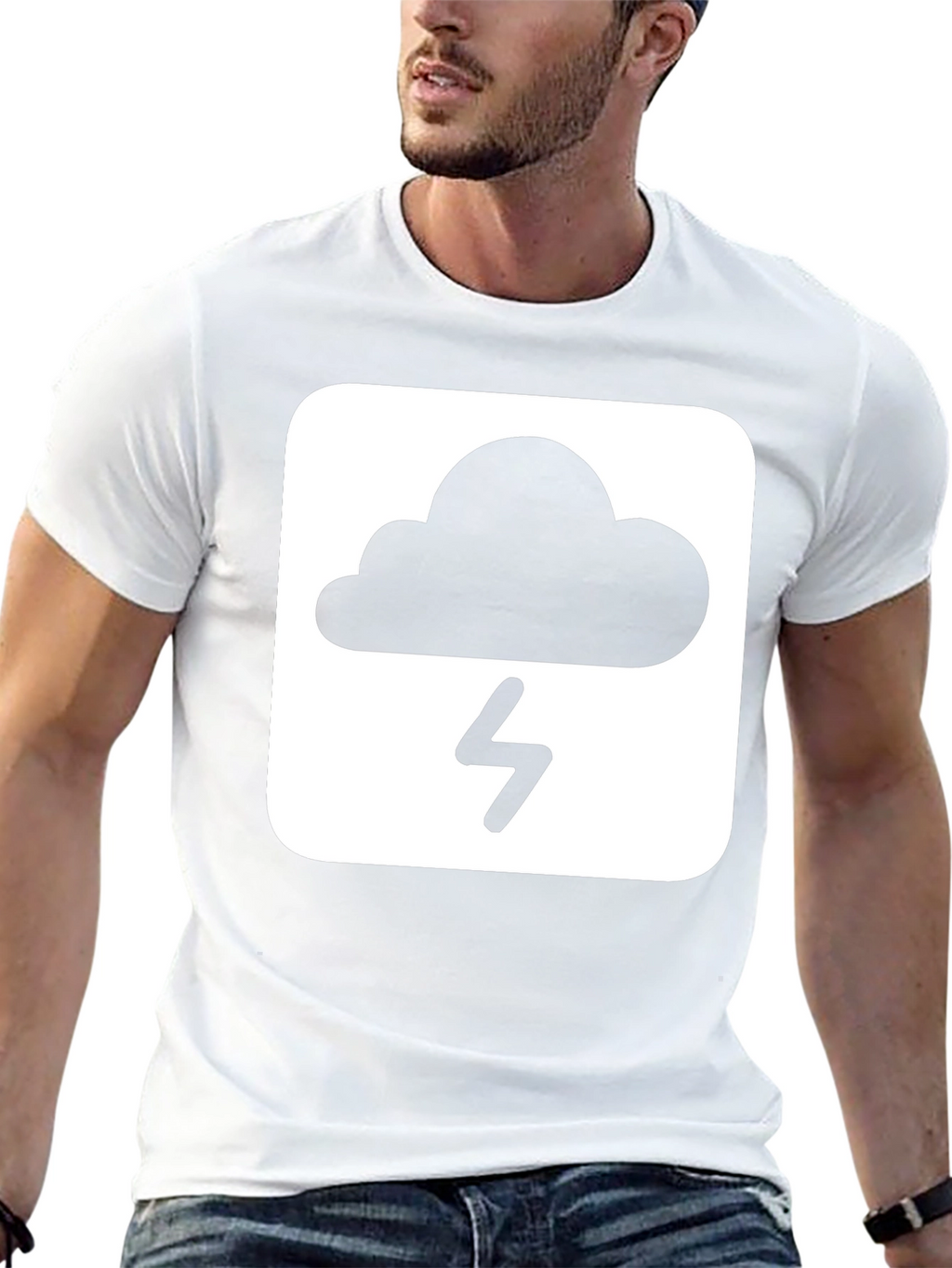 Storm Cloud Graphic T-Shirt - Black Cotton Tee