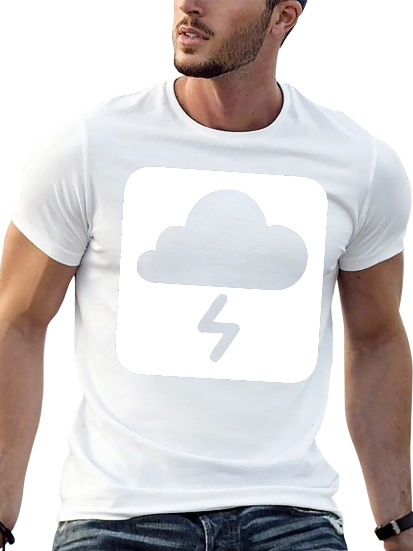 Storm Cloud Graphic T-Shirt - Black Cotton Tee