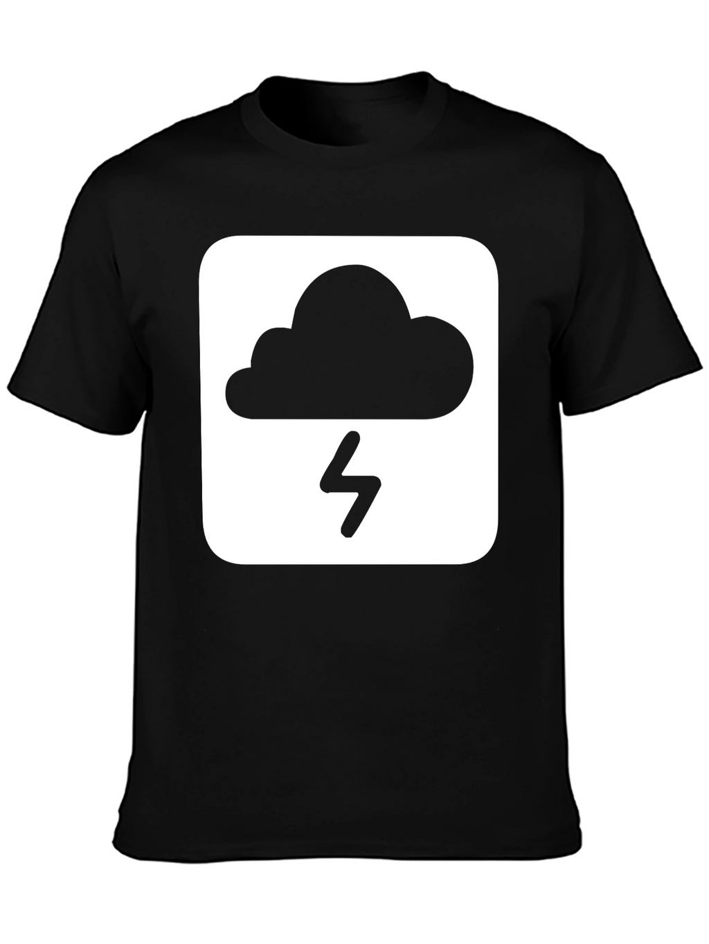 Storm Cloud Graphic T-Shirt - Black Cotton Tee