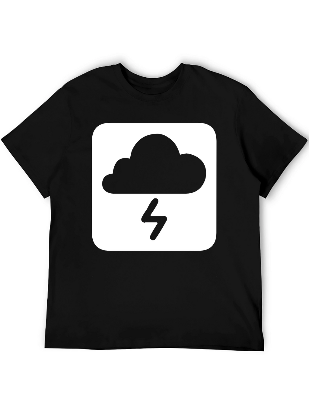 Storm Cloud Graphic T-Shirt - Black Cotton Tee