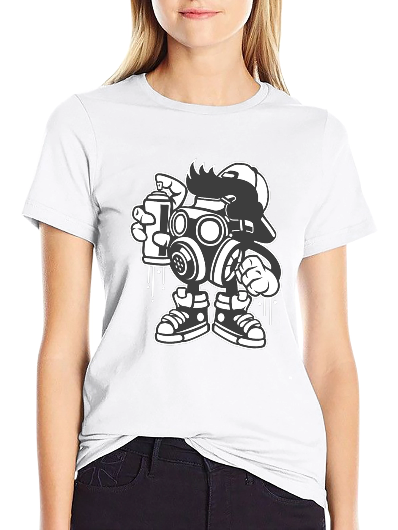 Gas Mask Graffiti Art T-Shirt - Urban Streetwear