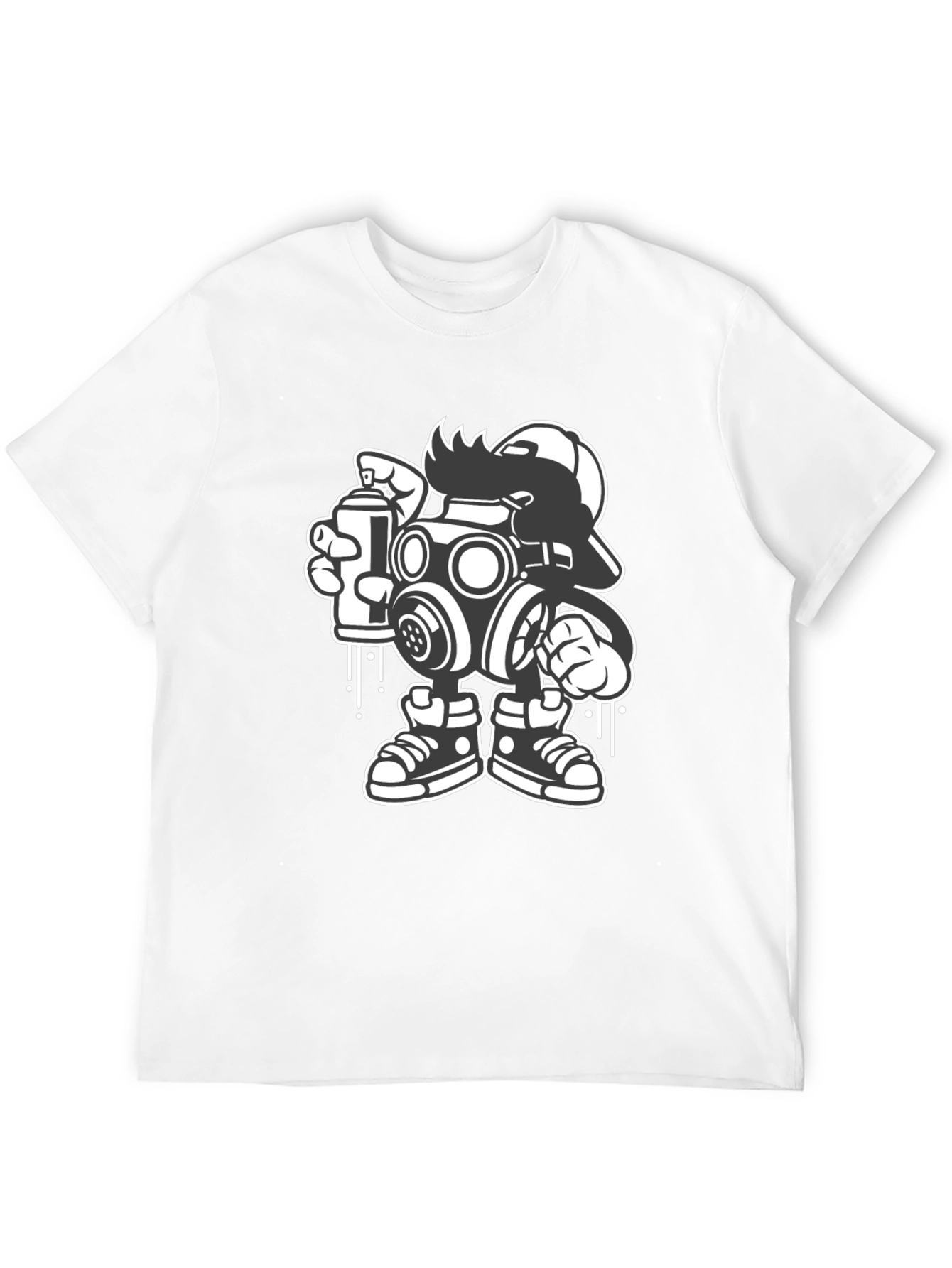 Gas Mask Graffiti Art T-Shirt - Urban Streetwear