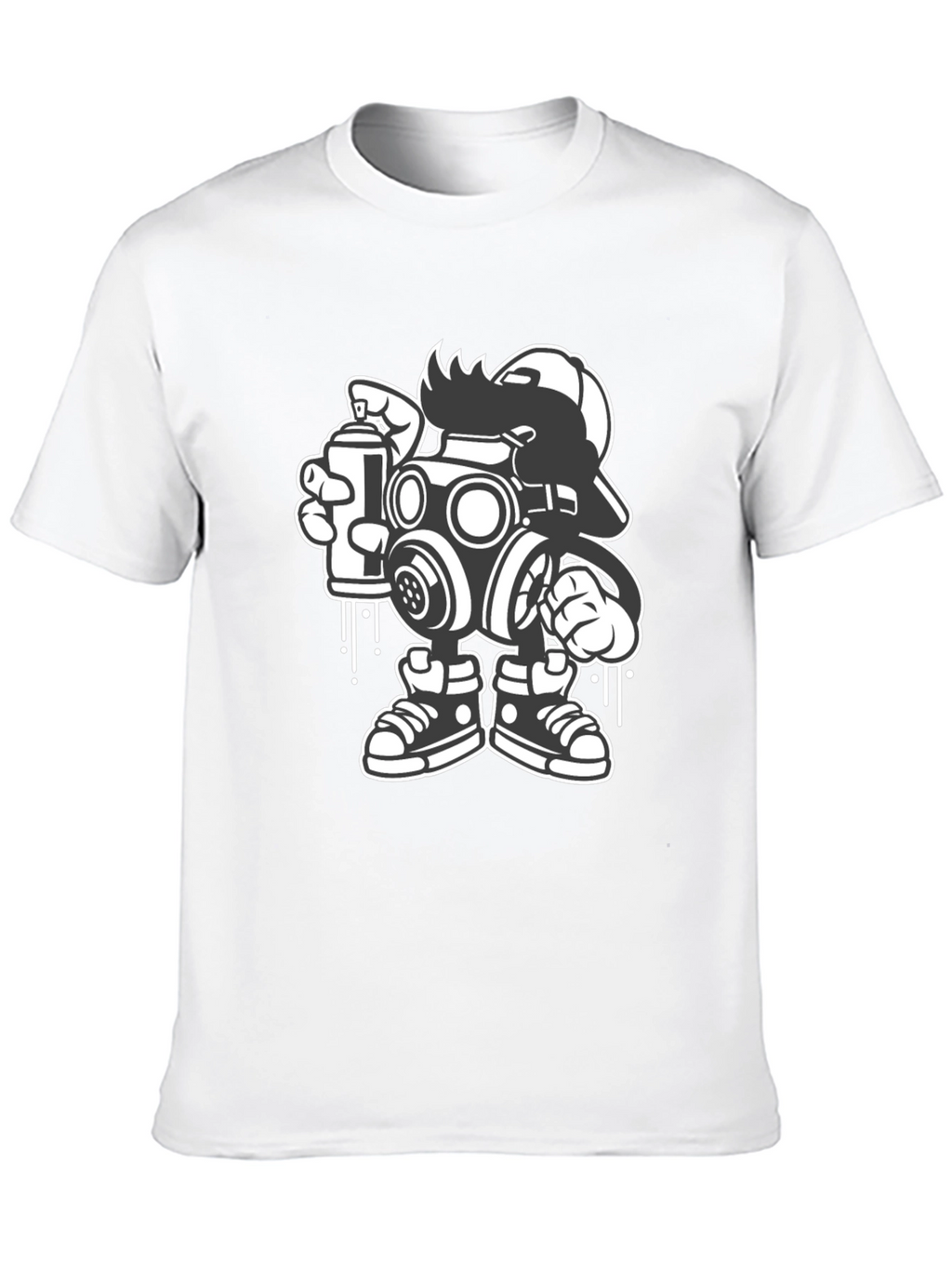 Gas Mask Graffiti Art T-Shirt - Urban Streetwear
