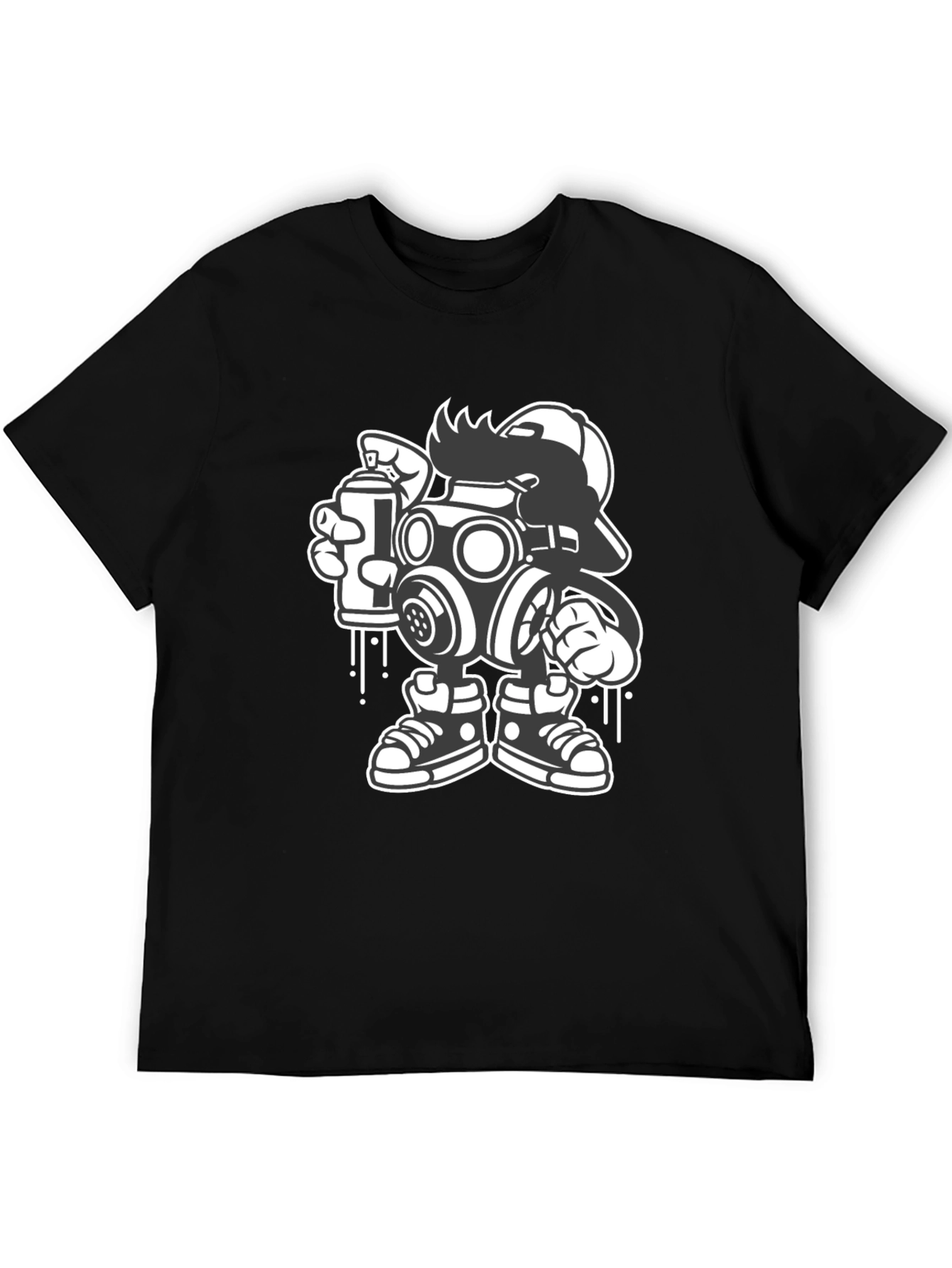 Gas Mask Graffiti Art T-Shirt - Urban Streetwear