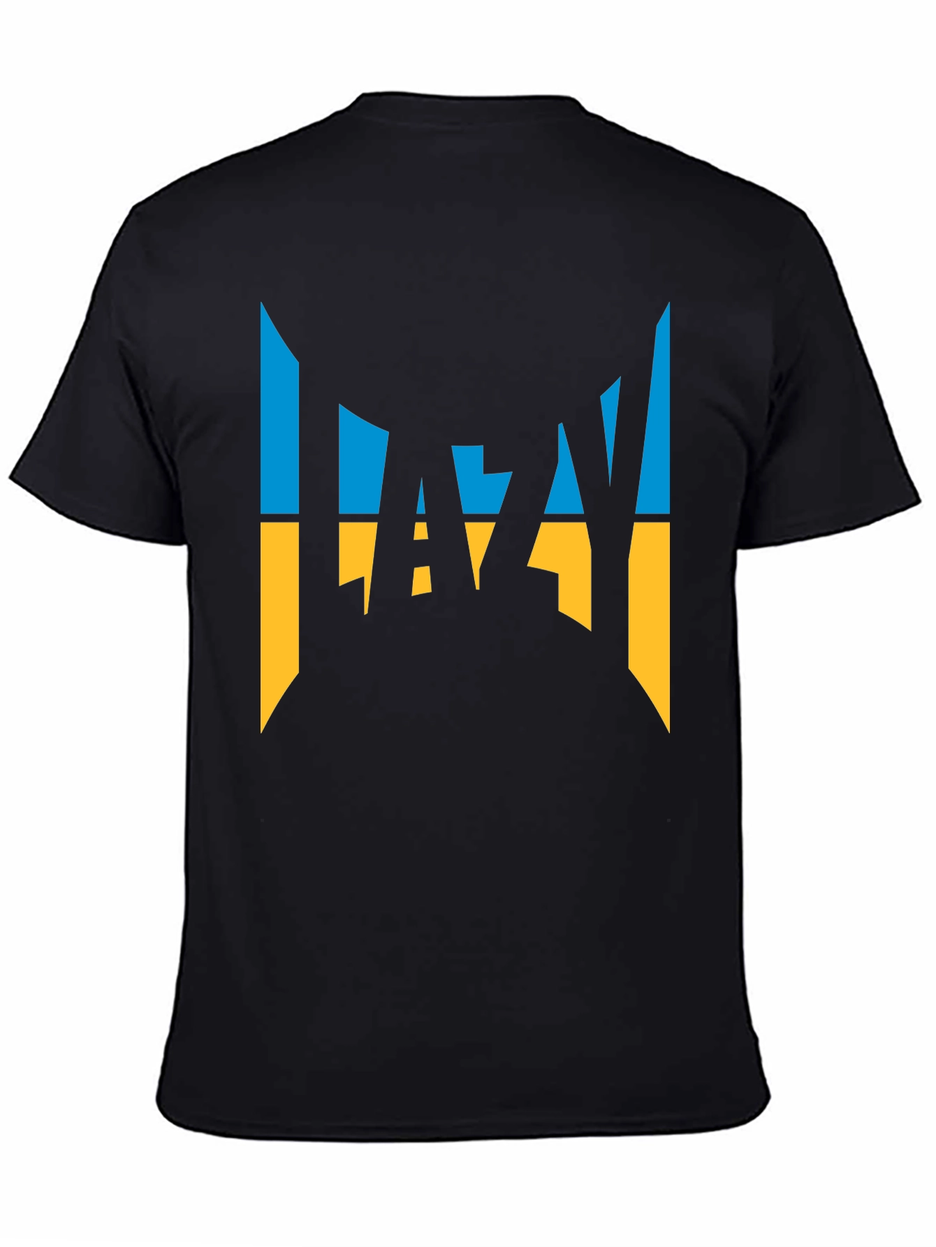 Lazy Ukrainian Flag Inspired Graphic T-Shirt