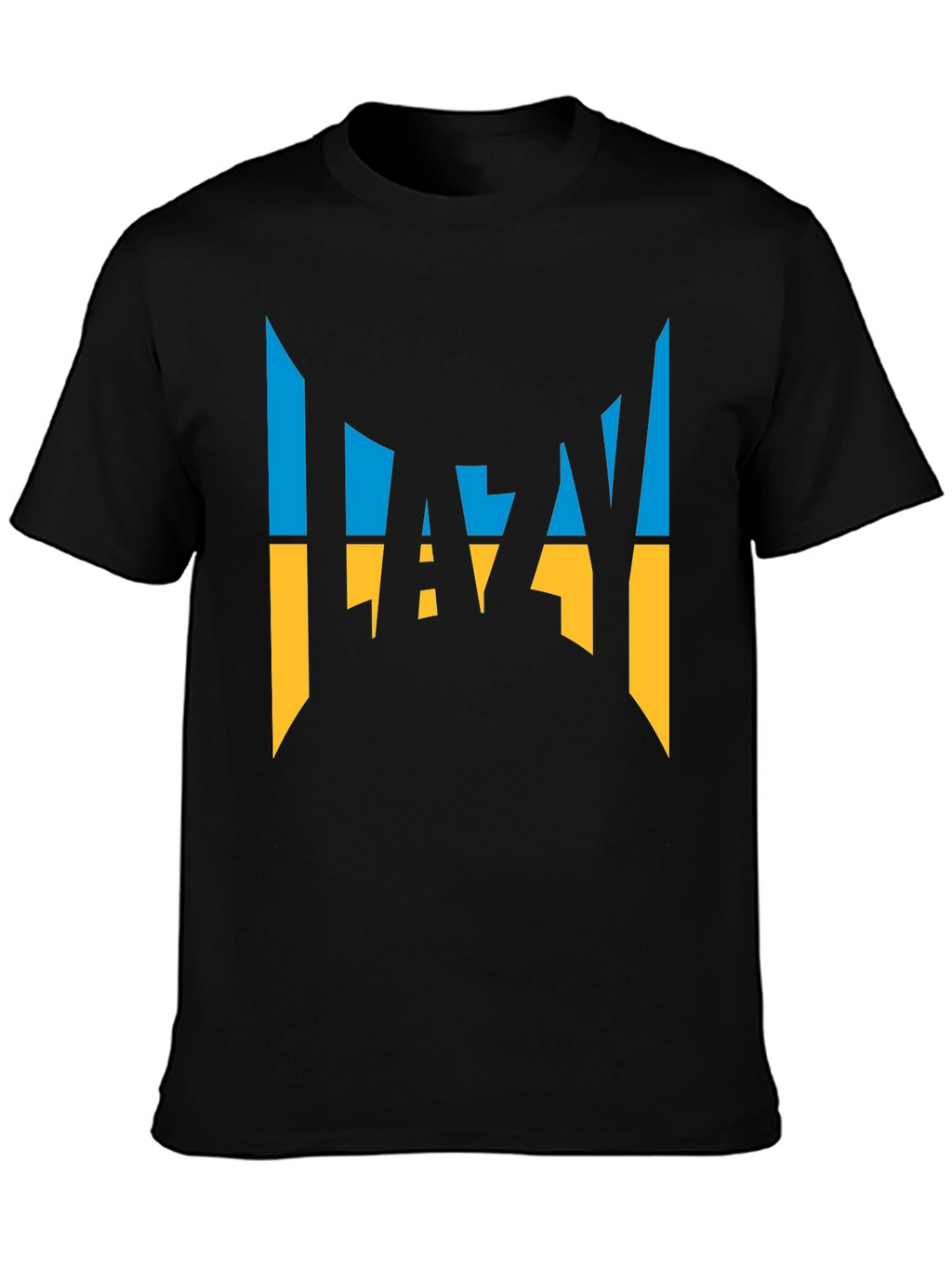 Lazy Ukrainian Flag Inspired Graphic T-Shirt