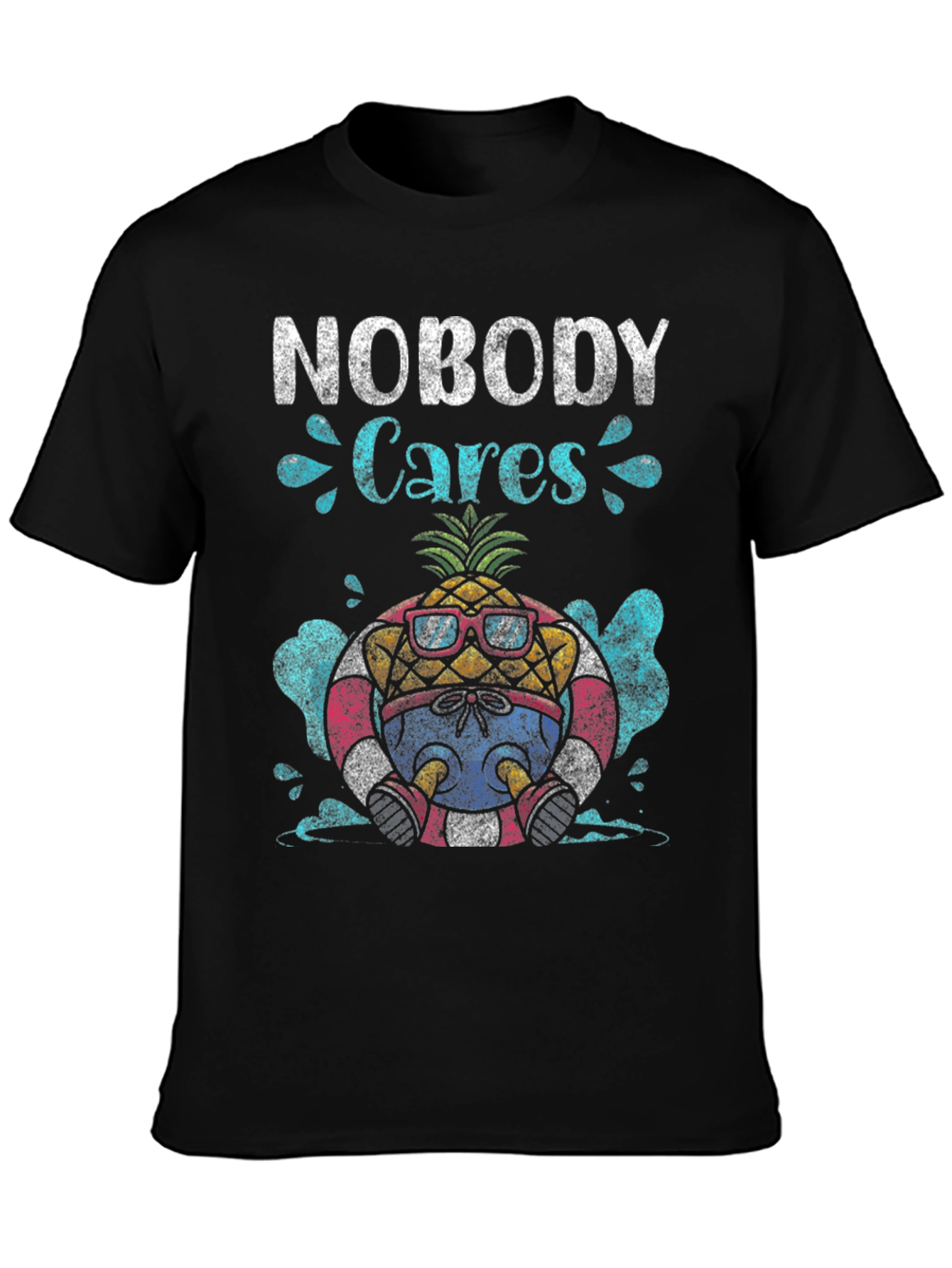Nobody Cares Pineapple Graphic T-Shirt