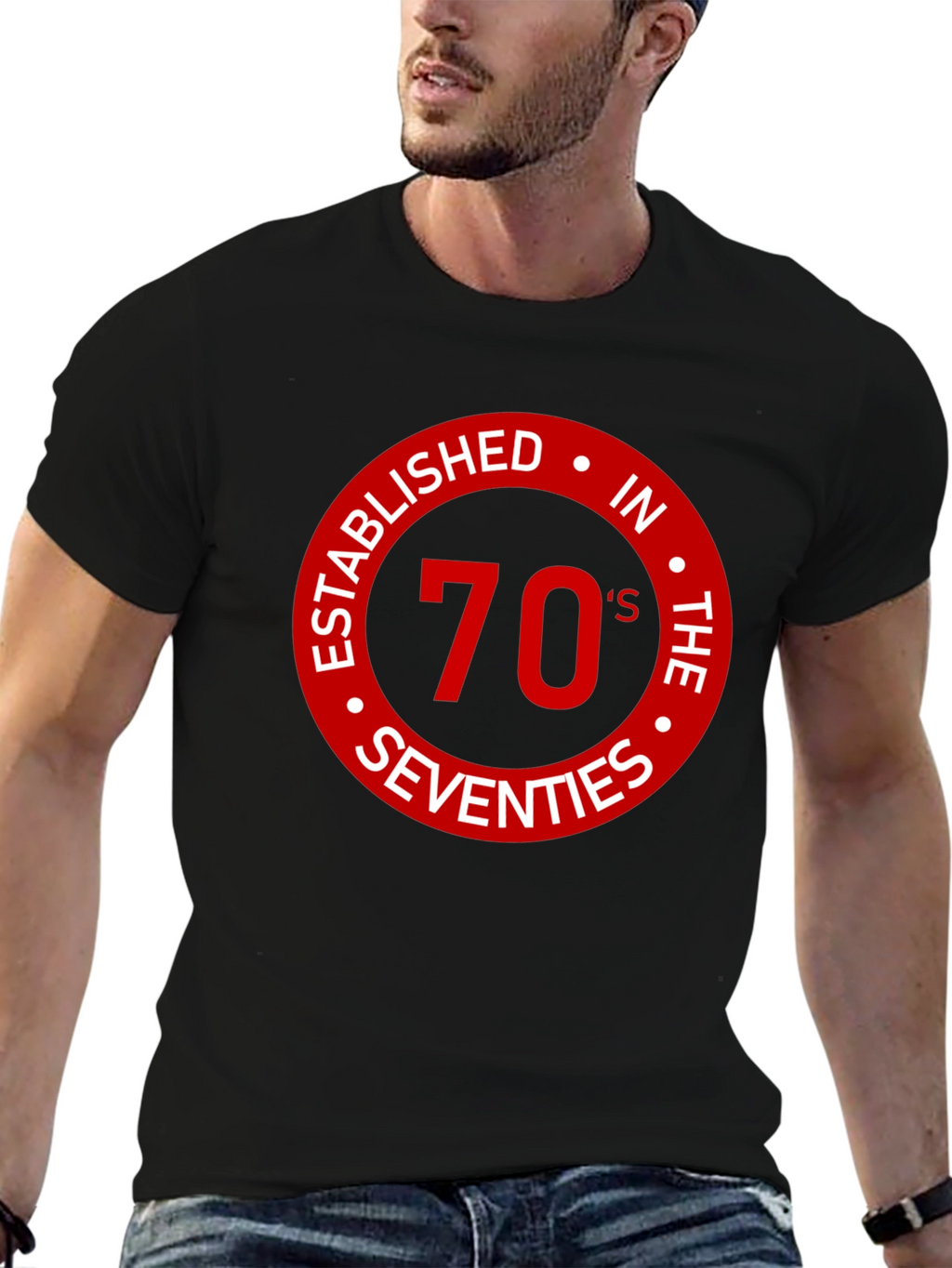 70s Established Black T-Shirt