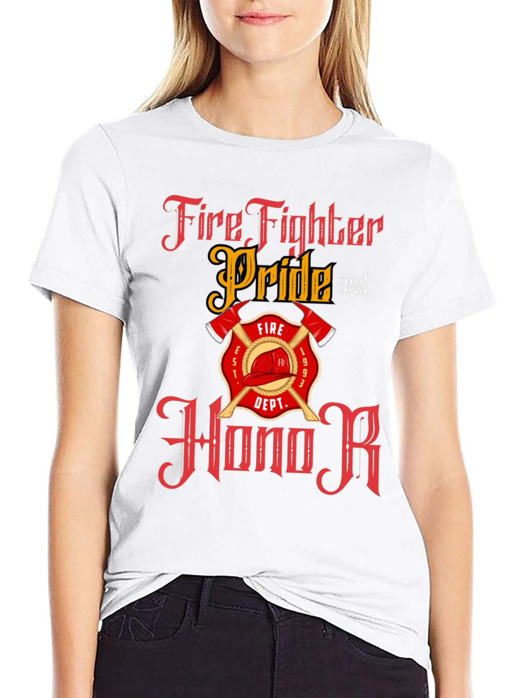 Firefighter Pride Honor Black T-Shirt