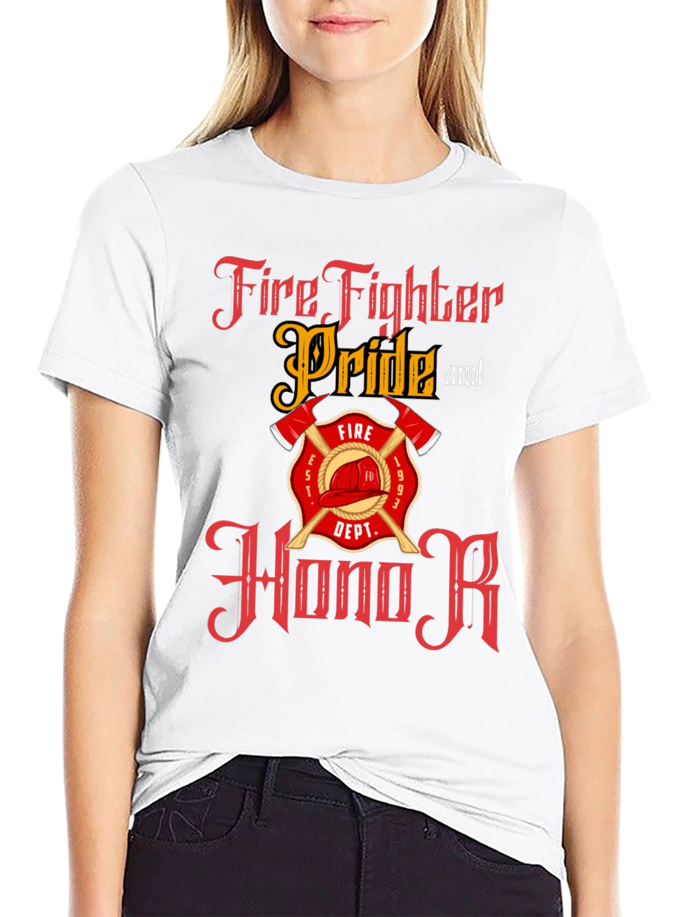 Firefighter Pride Honor Black T-Shirt