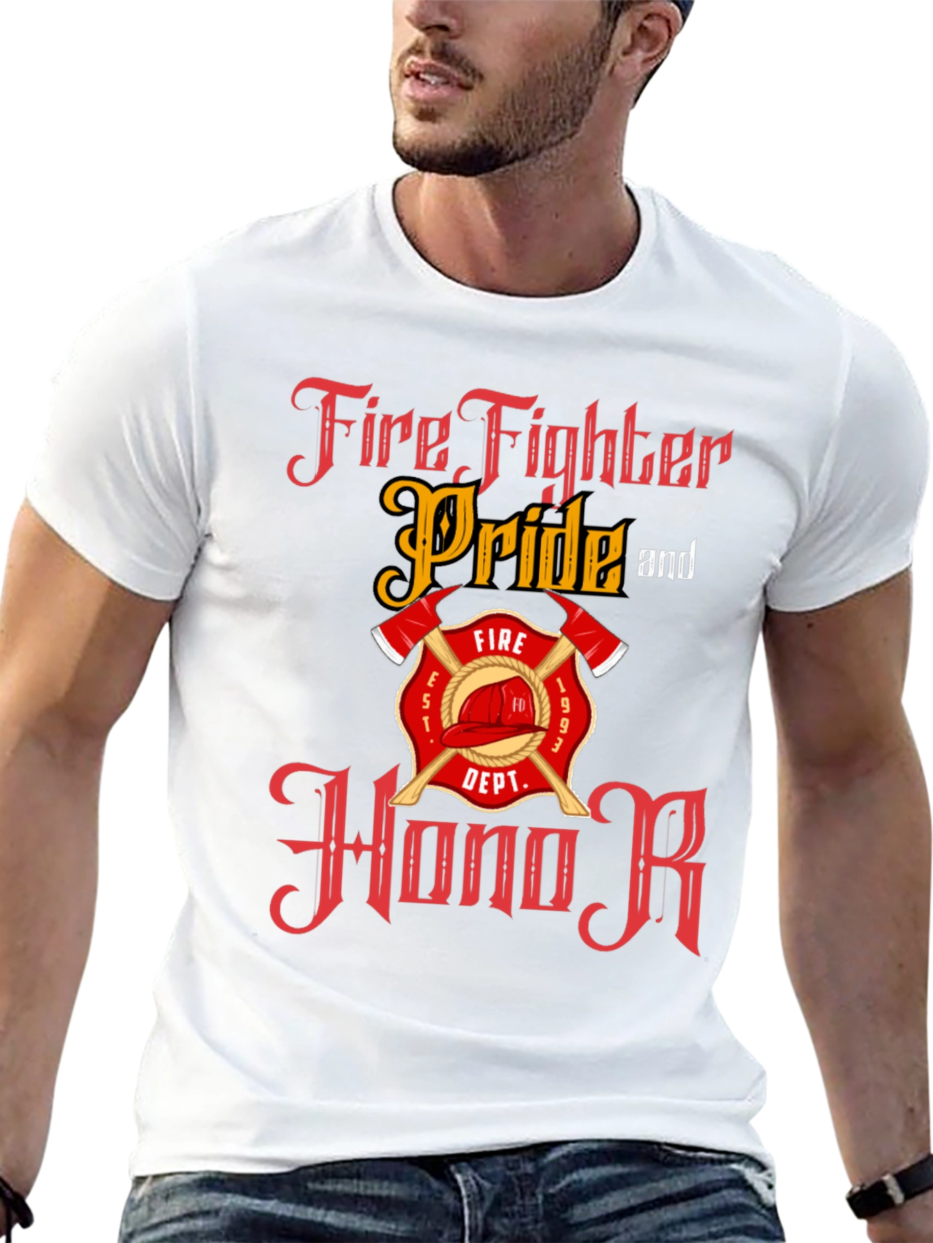 Firefighter Pride Honor Black T-Shirt