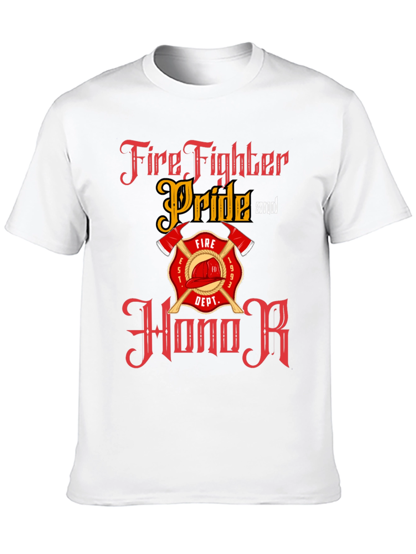 Firefighter Pride Honor Black T-Shirt