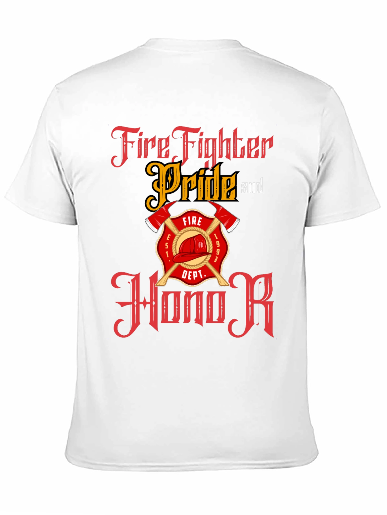 Firefighter Pride Honor Black T-Shirt
