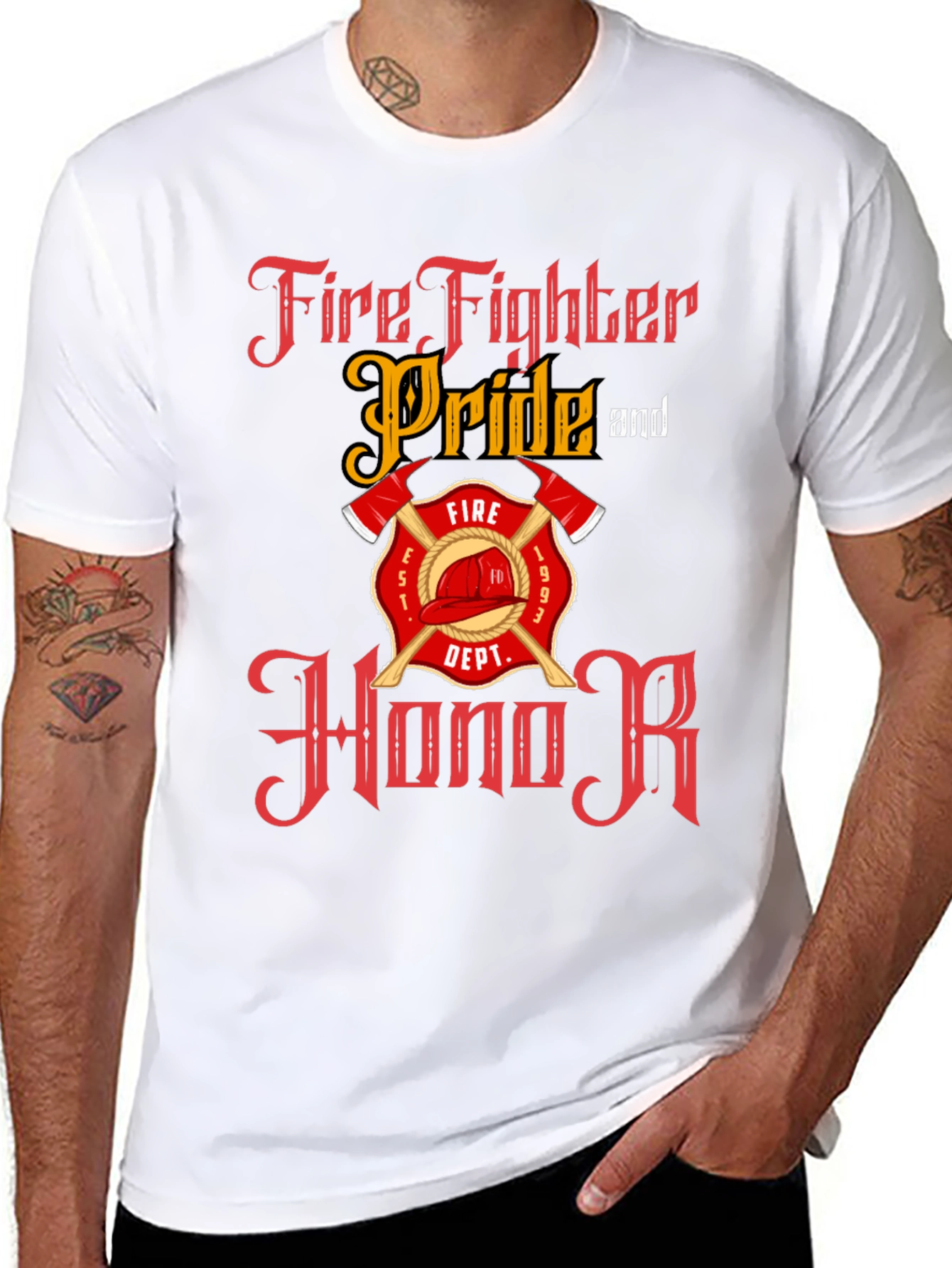 Firefighter Pride Honor Black T-Shirt