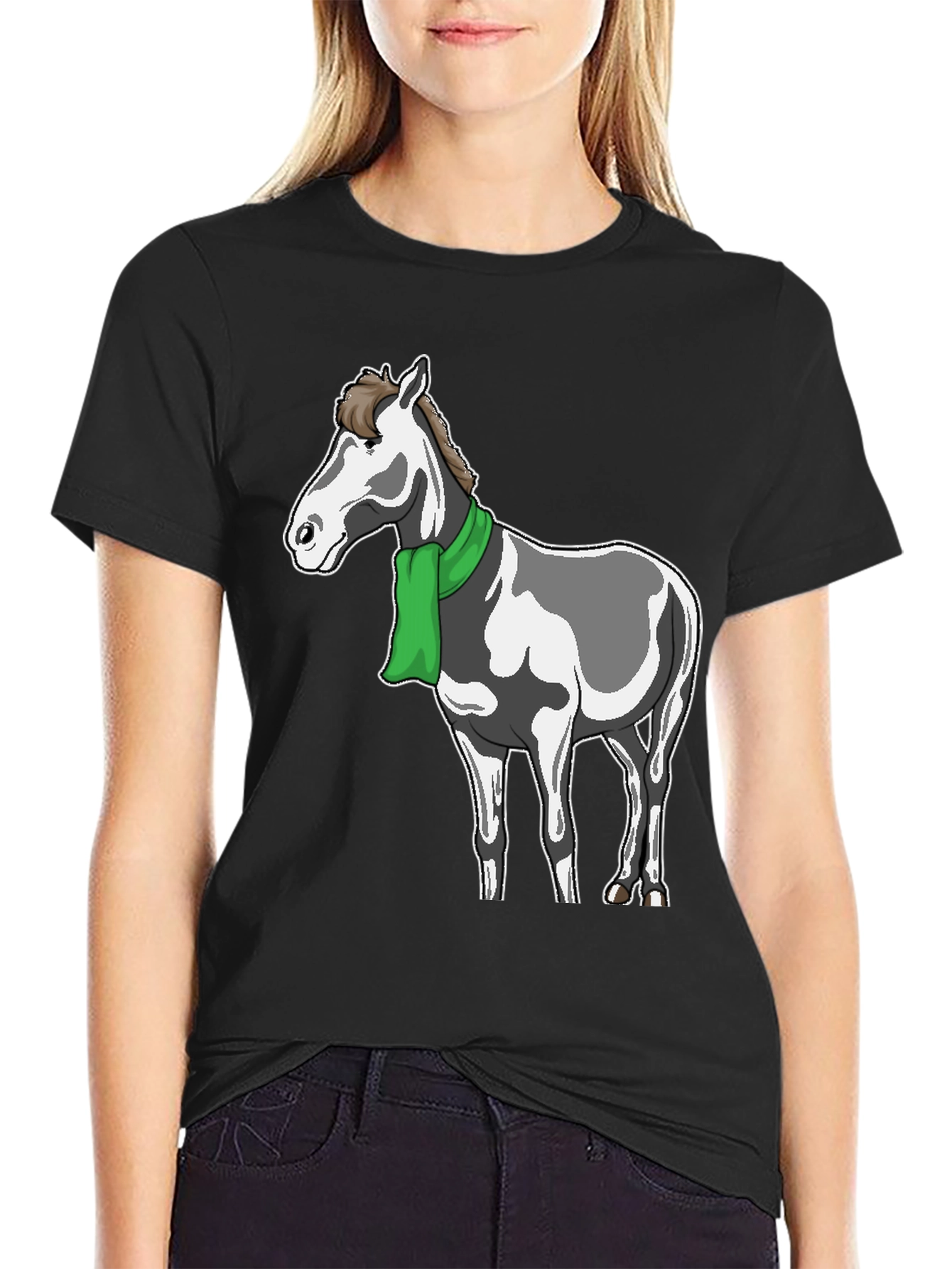 Horse with Scarf Graphic Tee