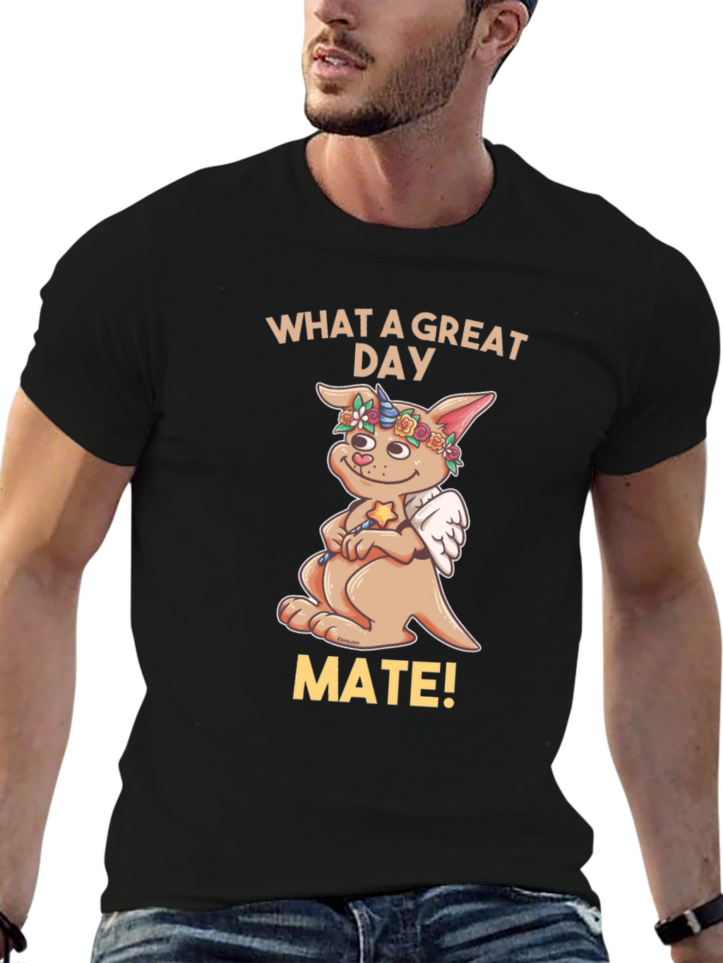 Cute Kangaroo Unicorn Wings T-Shirt