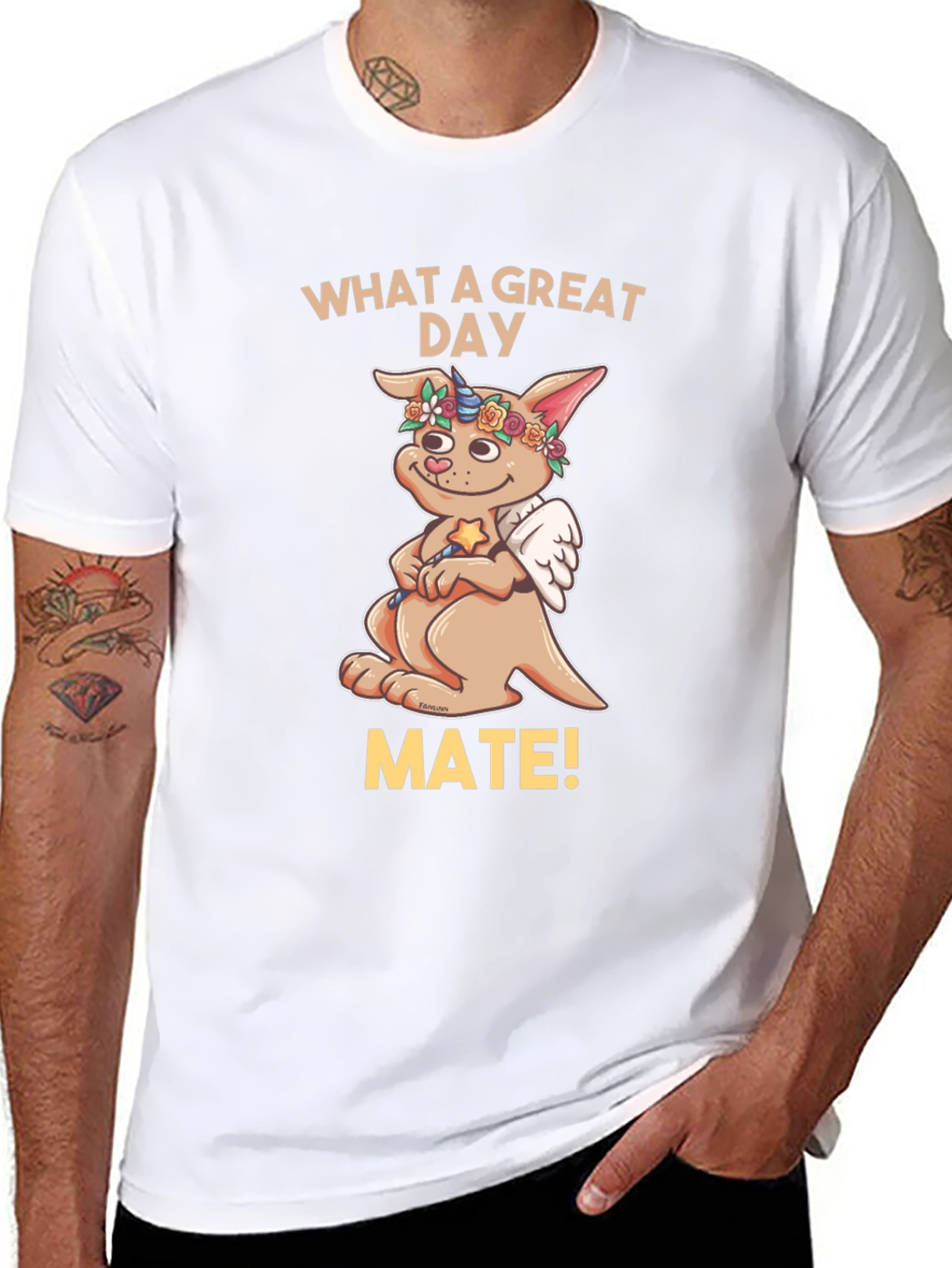 Cute Kangaroo Unicorn Wings T-Shirt