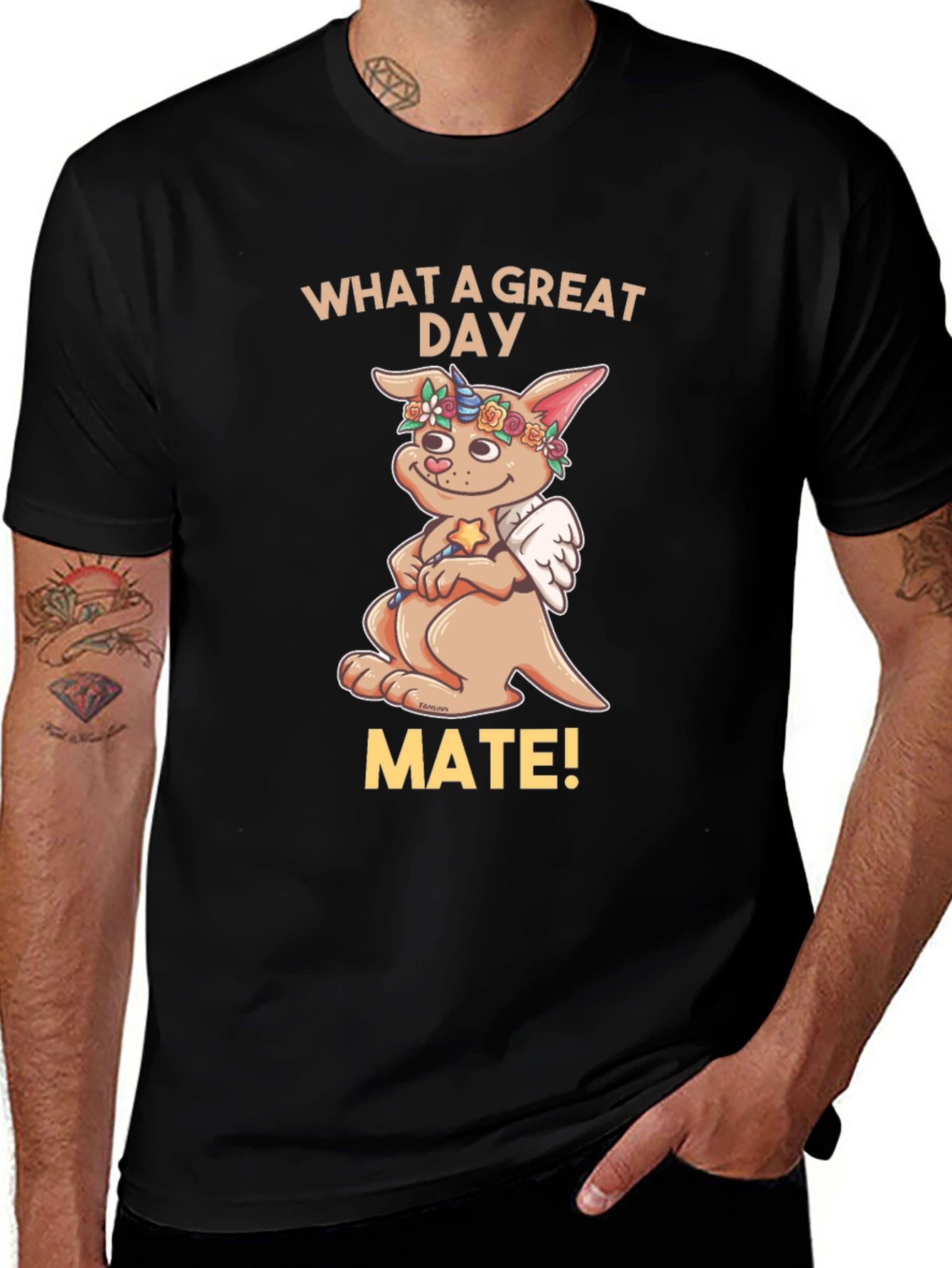 Cute Kangaroo Unicorn Wings T-Shirt