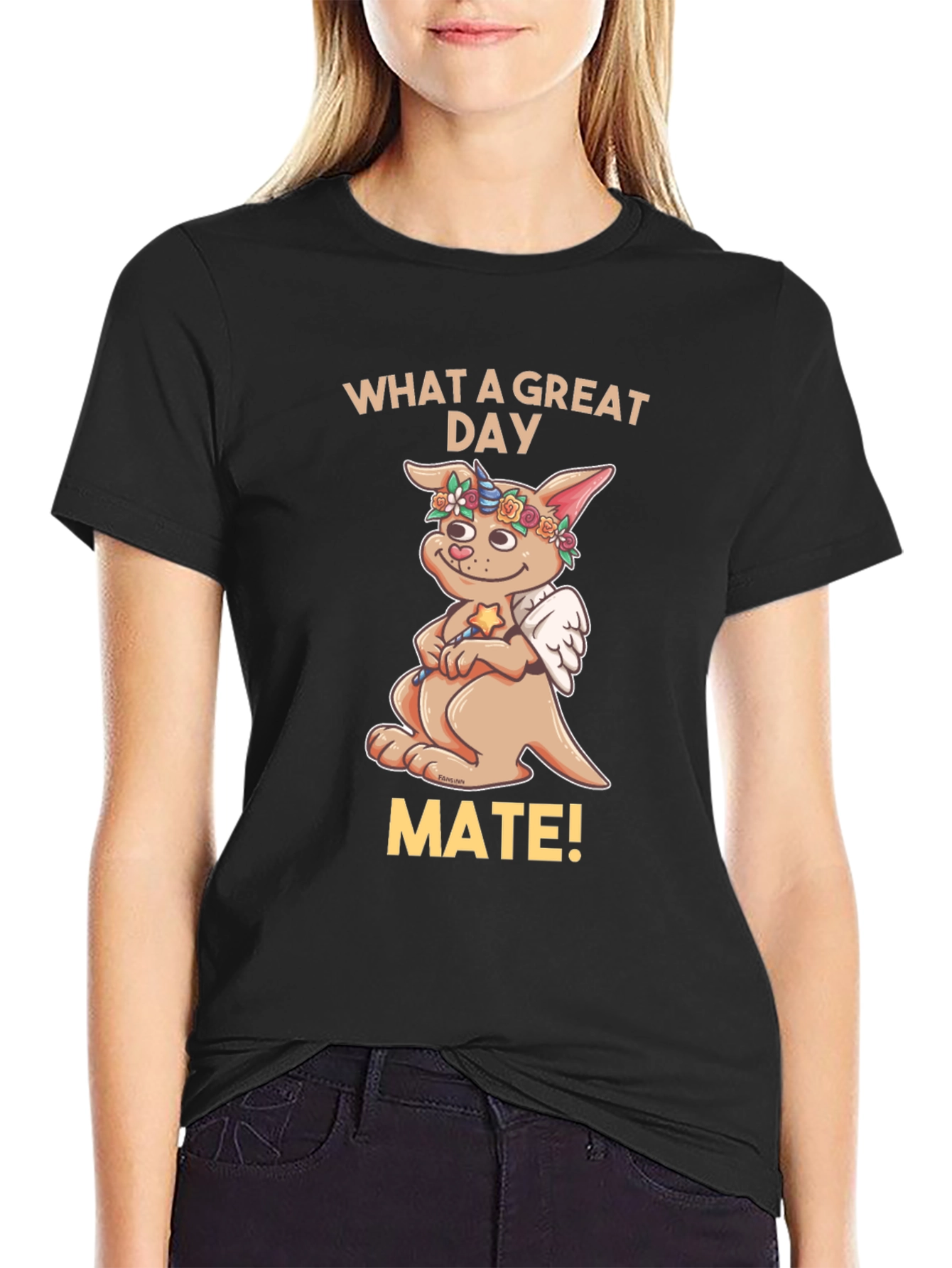 Cute Kangaroo Unicorn Wings T-Shirt
