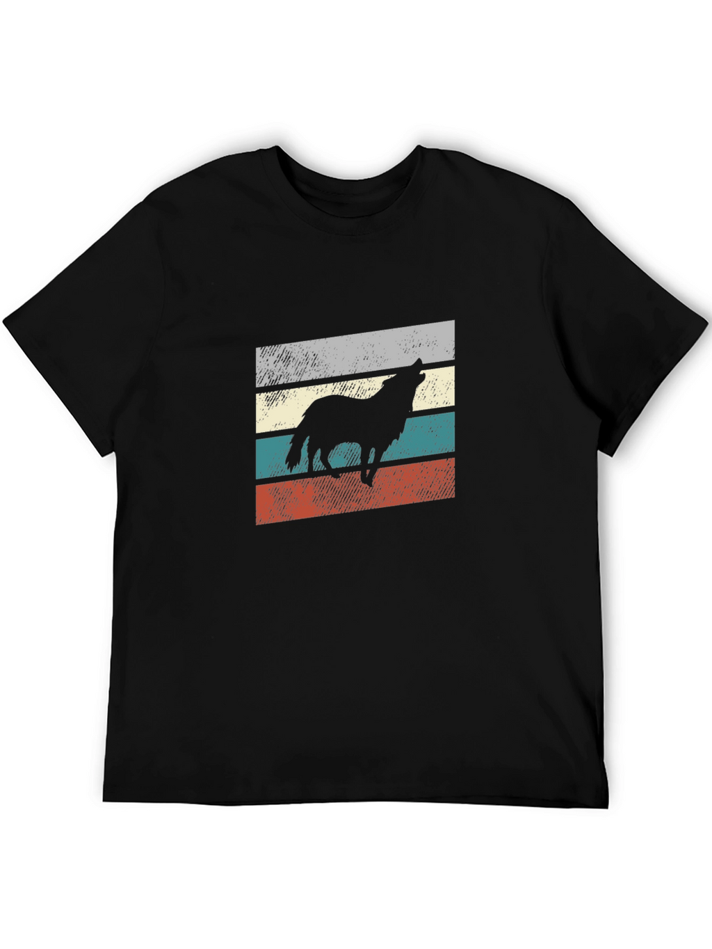 Retro Wolf Silhouette Graphic Tee