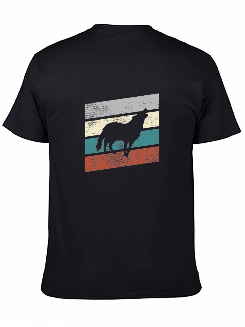 Retro Wolf Silhouette Graphic Tee