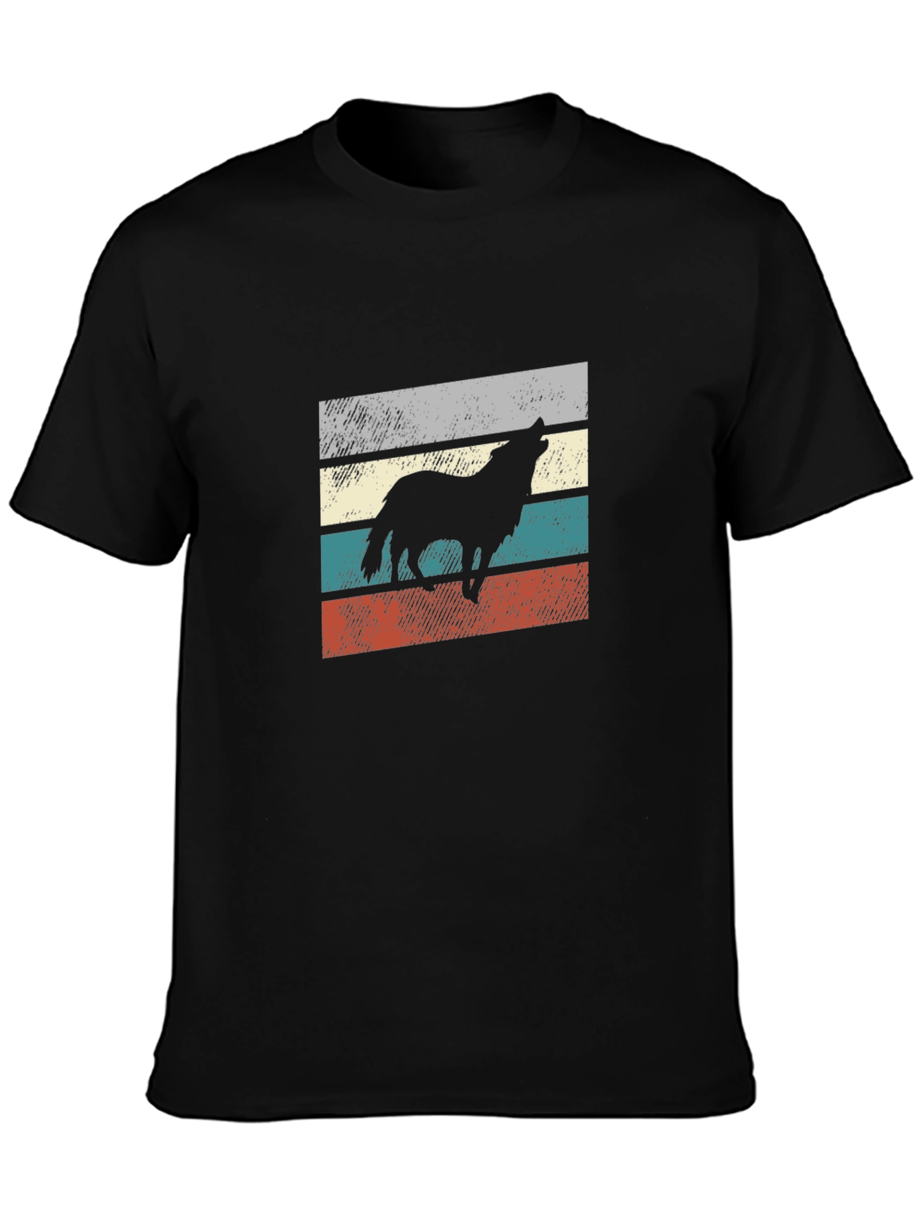 Retro Wolf Silhouette Graphic Tee