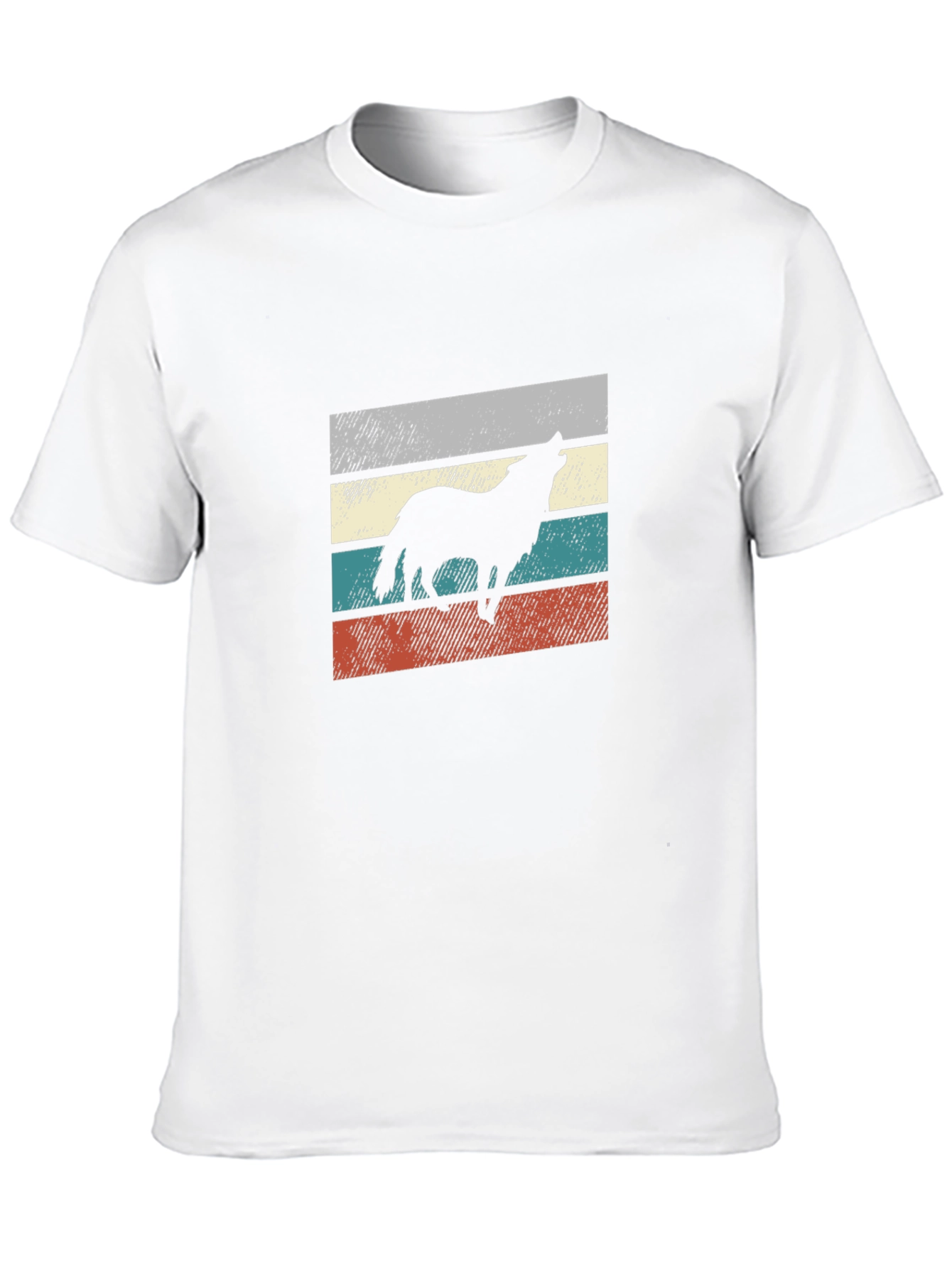 Retro Wolf Silhouette Graphic Tee