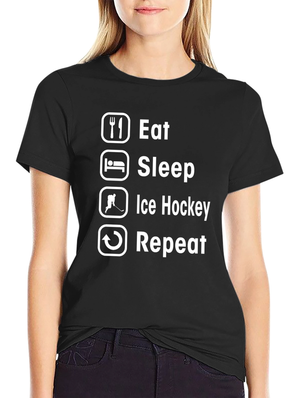 Eat Sleep Ice Hockey Repeat T-Shirt