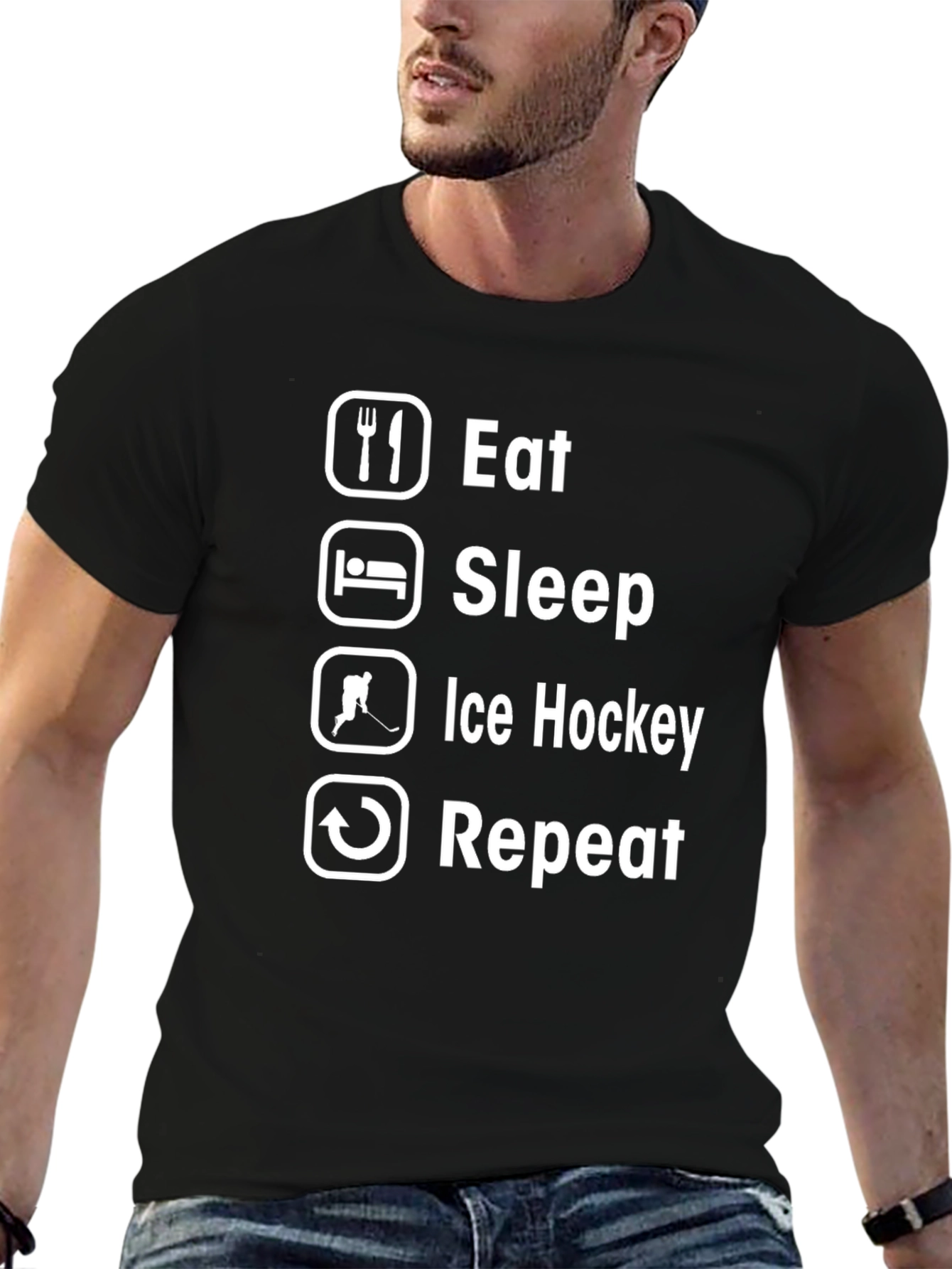Eat Sleep Ice Hockey Repeat T-Shirt
