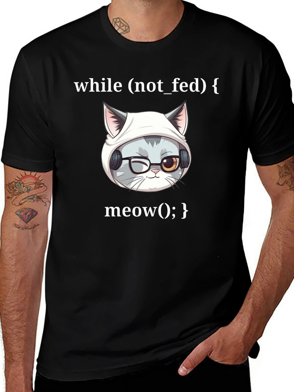 Programmer Cat T-Shirt - While Loop Meow
