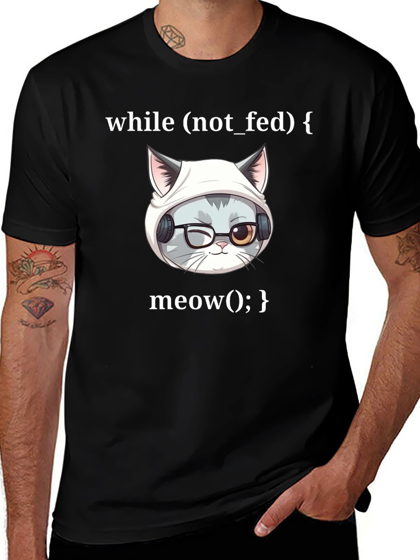 Programmer Cat T-Shirt - While Loop Meow