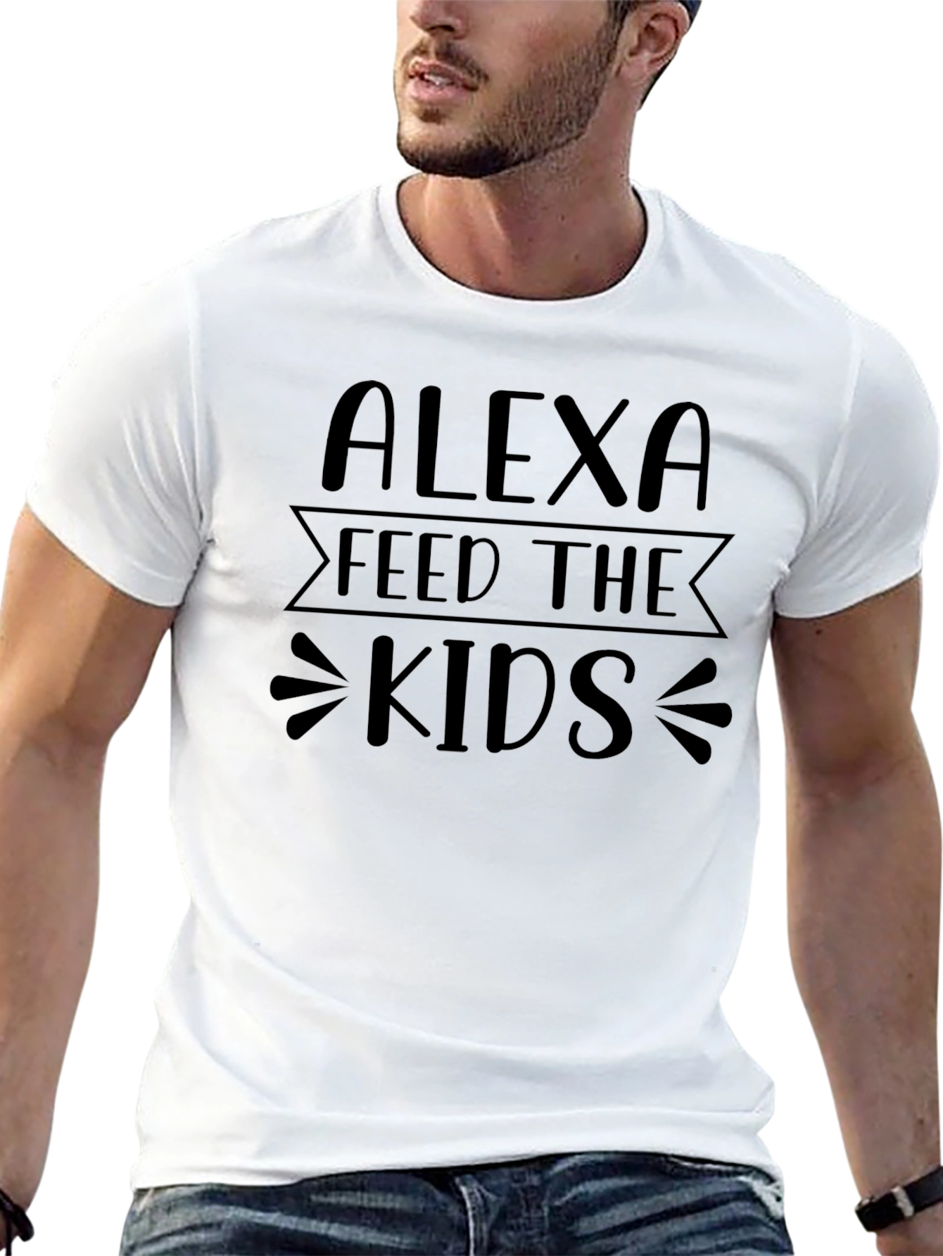 Alexa Feed The Kids Black T-Shirt
