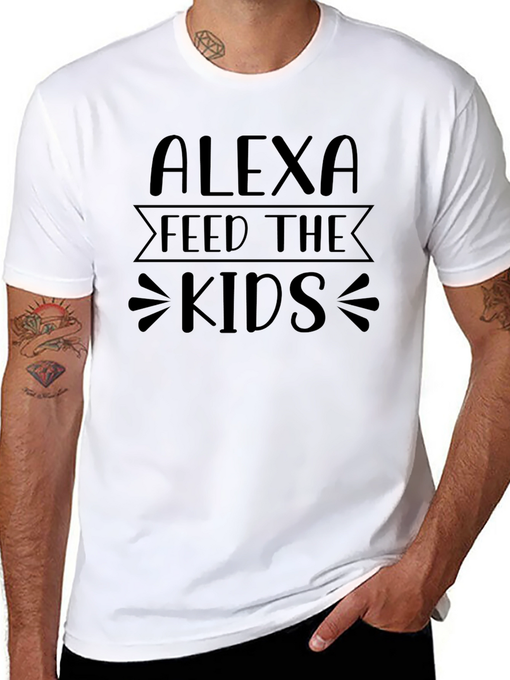 Alexa Feed The Kids Black T-Shirt