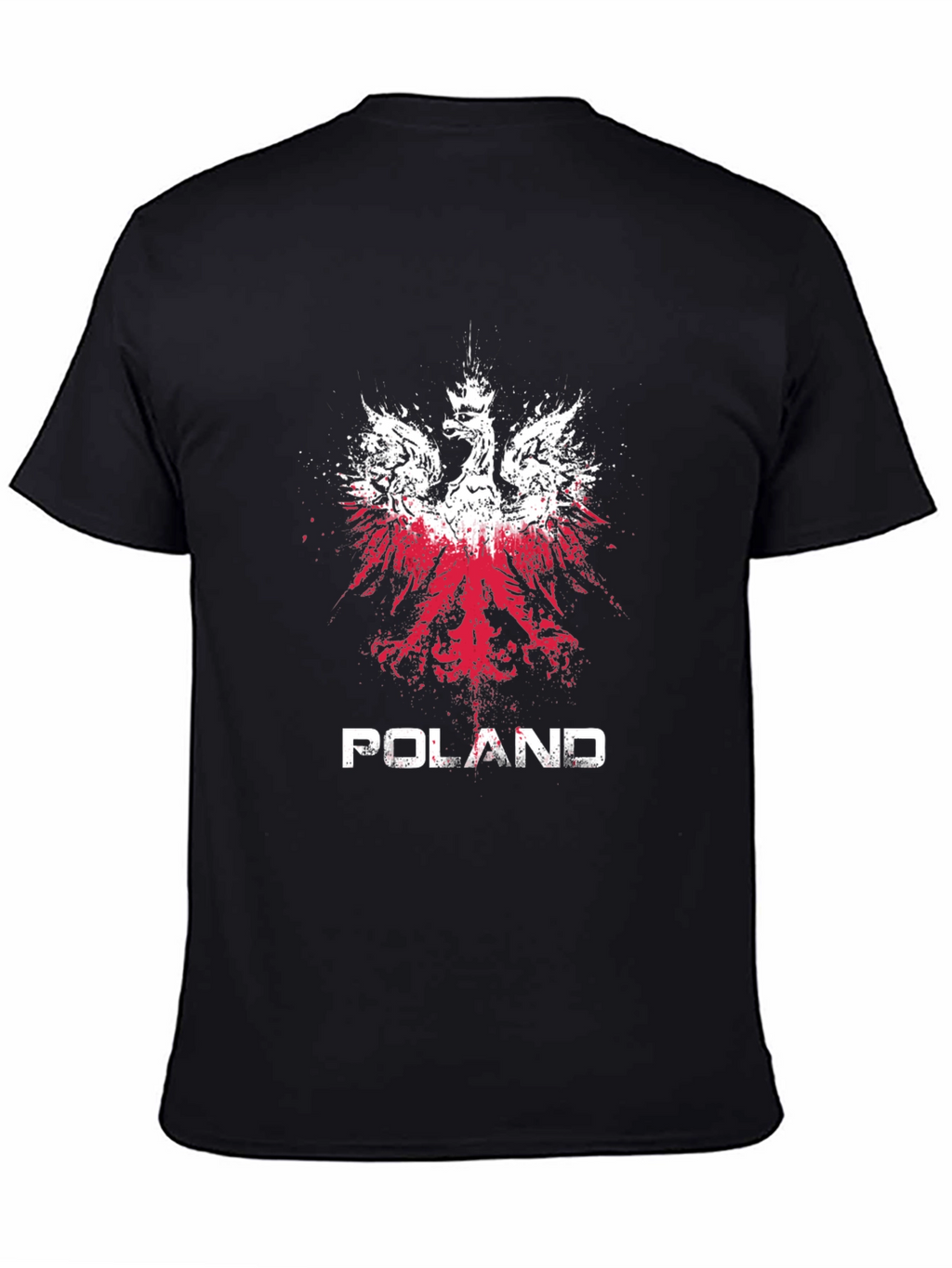 Poland Flag Eagle Black T-Shirt