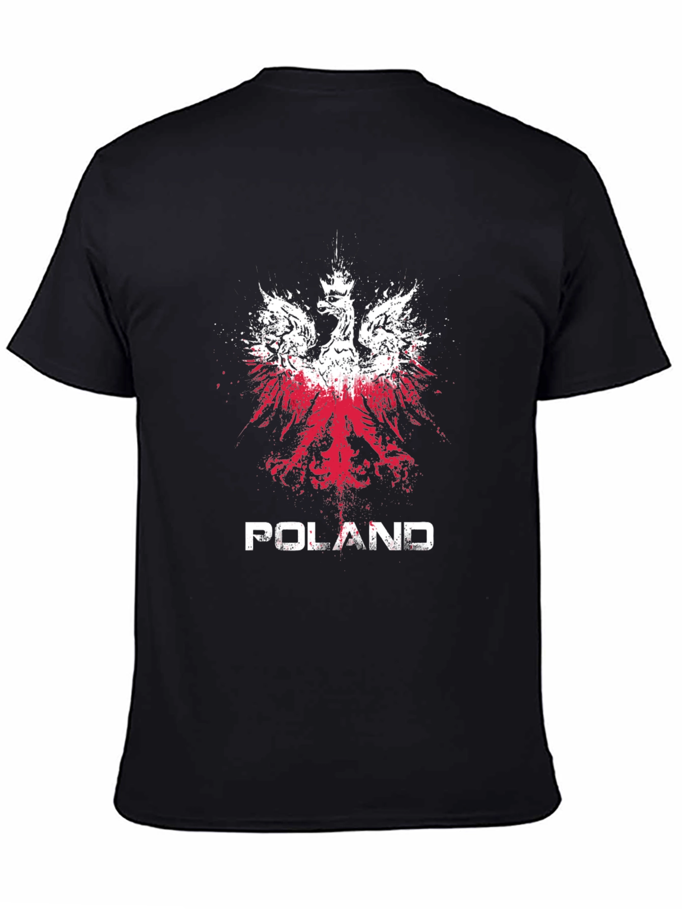 Poland Flag Eagle Black T-Shirt