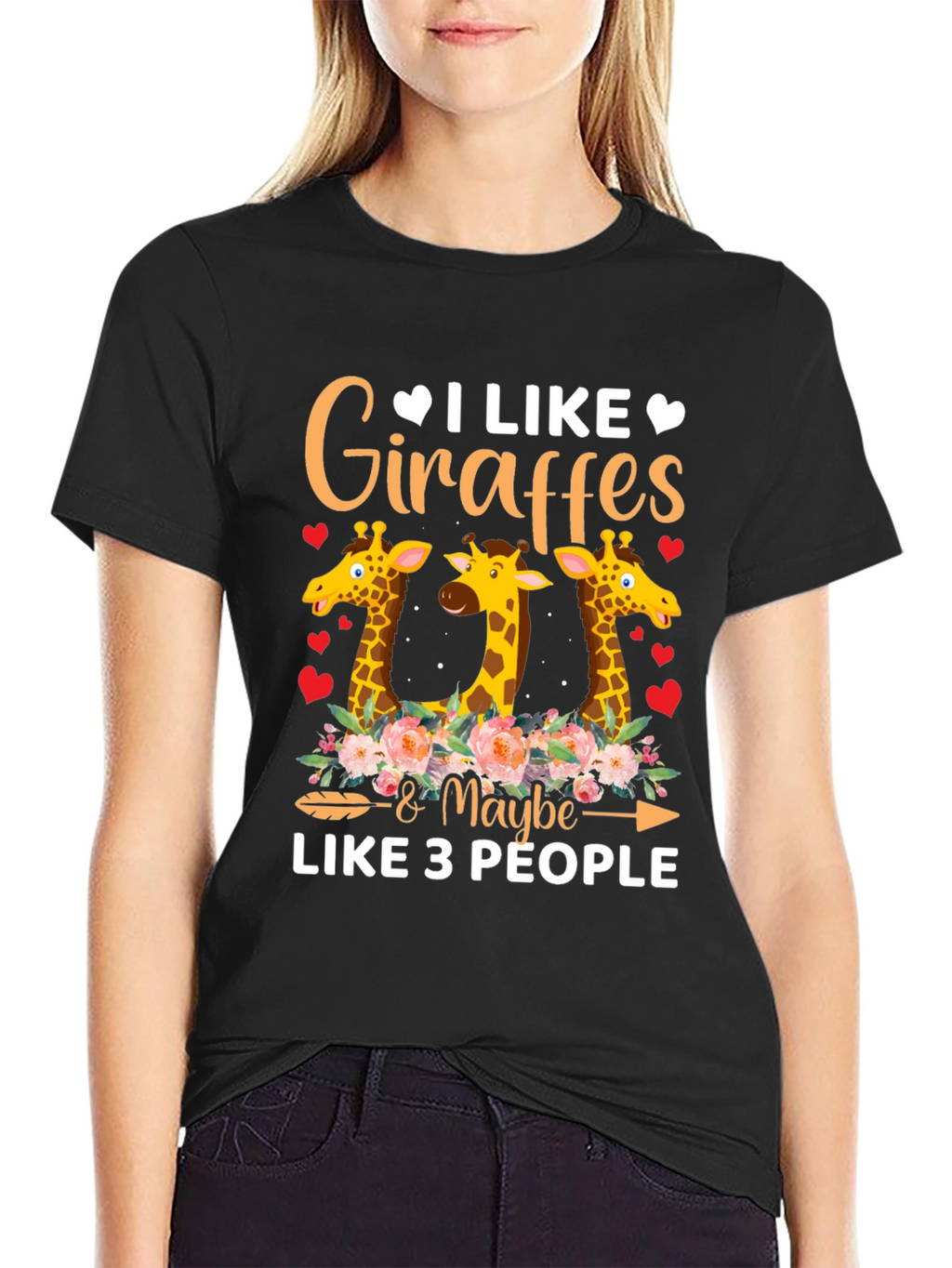 I Like Giraffes & Maybe 3 People Graphic Tee