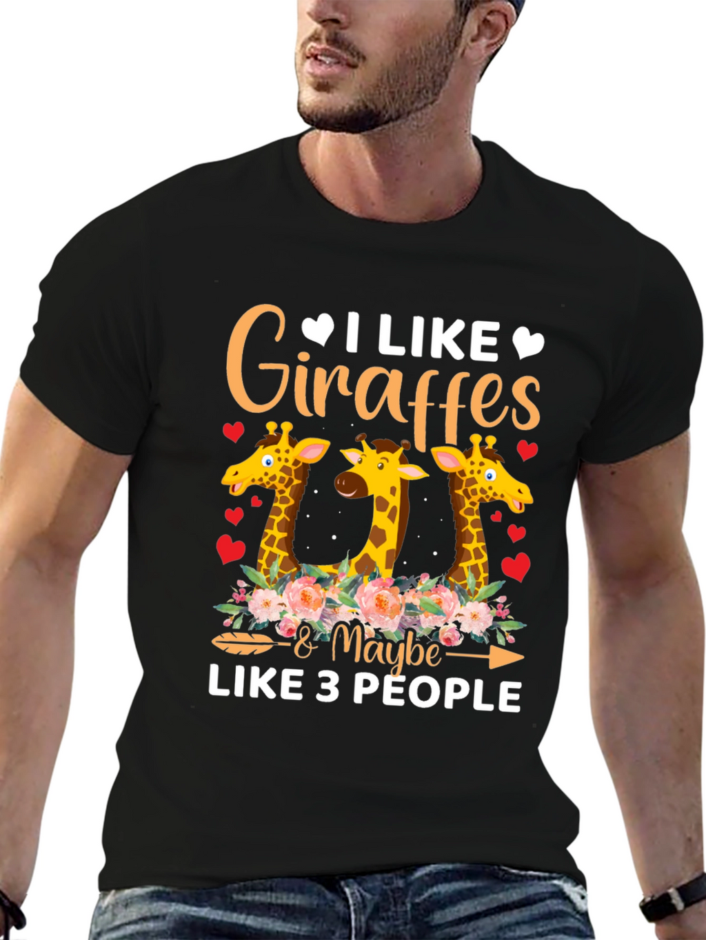 I Like Giraffes & Maybe 3 People Graphic Tee