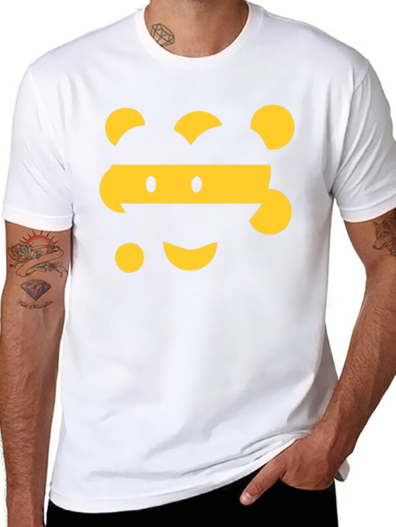 Funky Graphic Tee - Yellow Bear Design