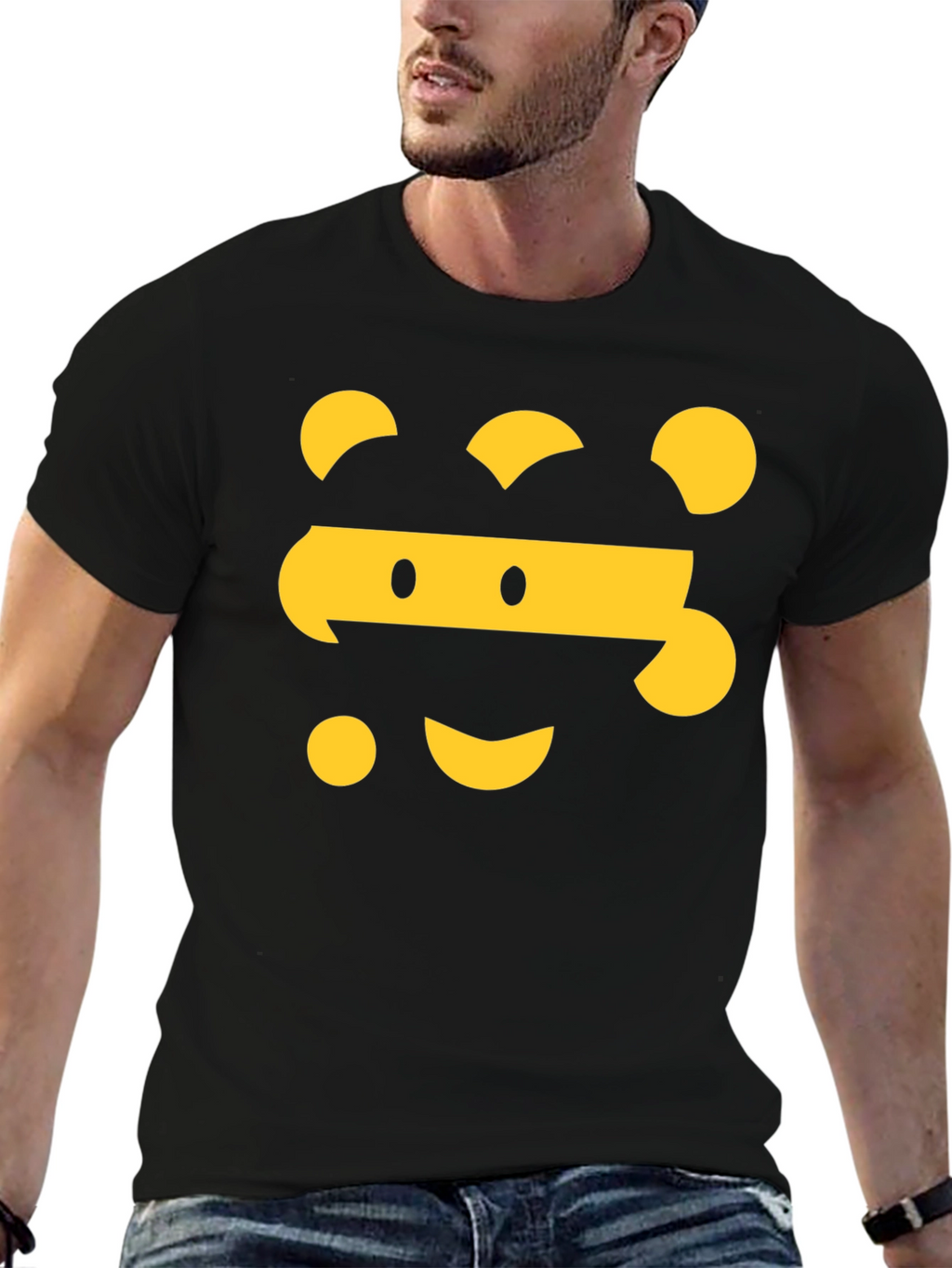 Funky Graphic Tee - Yellow Bear Design