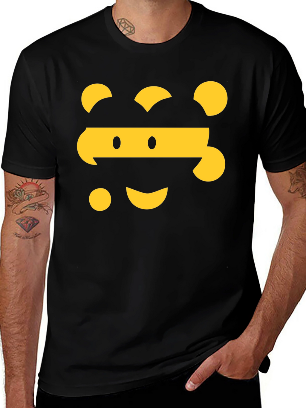Funky Graphic Tee - Yellow Bear Design