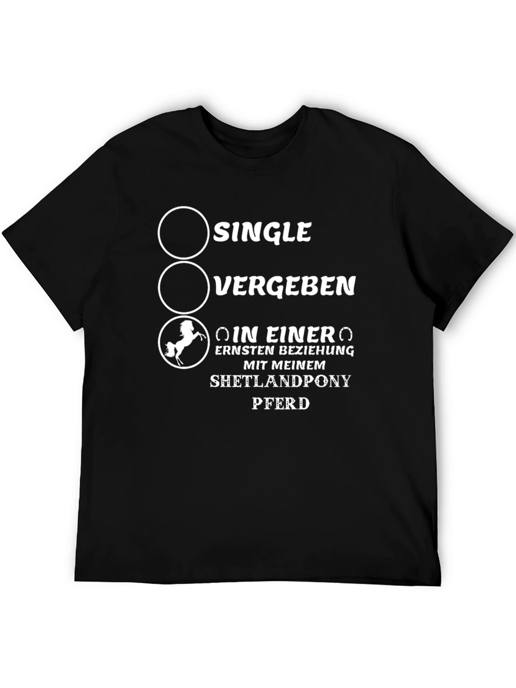 Single Shetlandpony Pferd T-Shirt