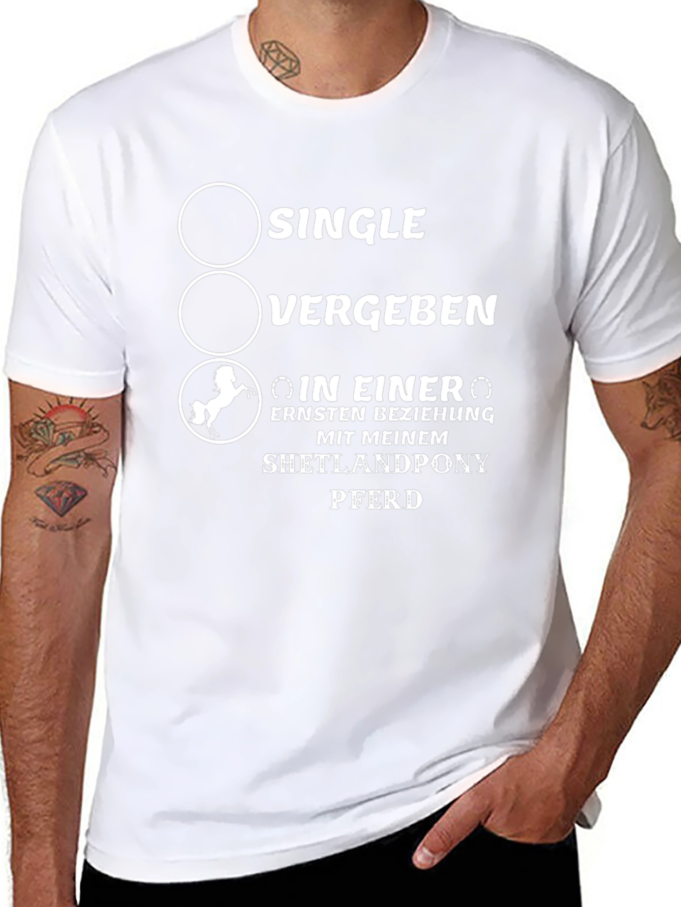 Single Shetlandpony Pferd T-Shirt