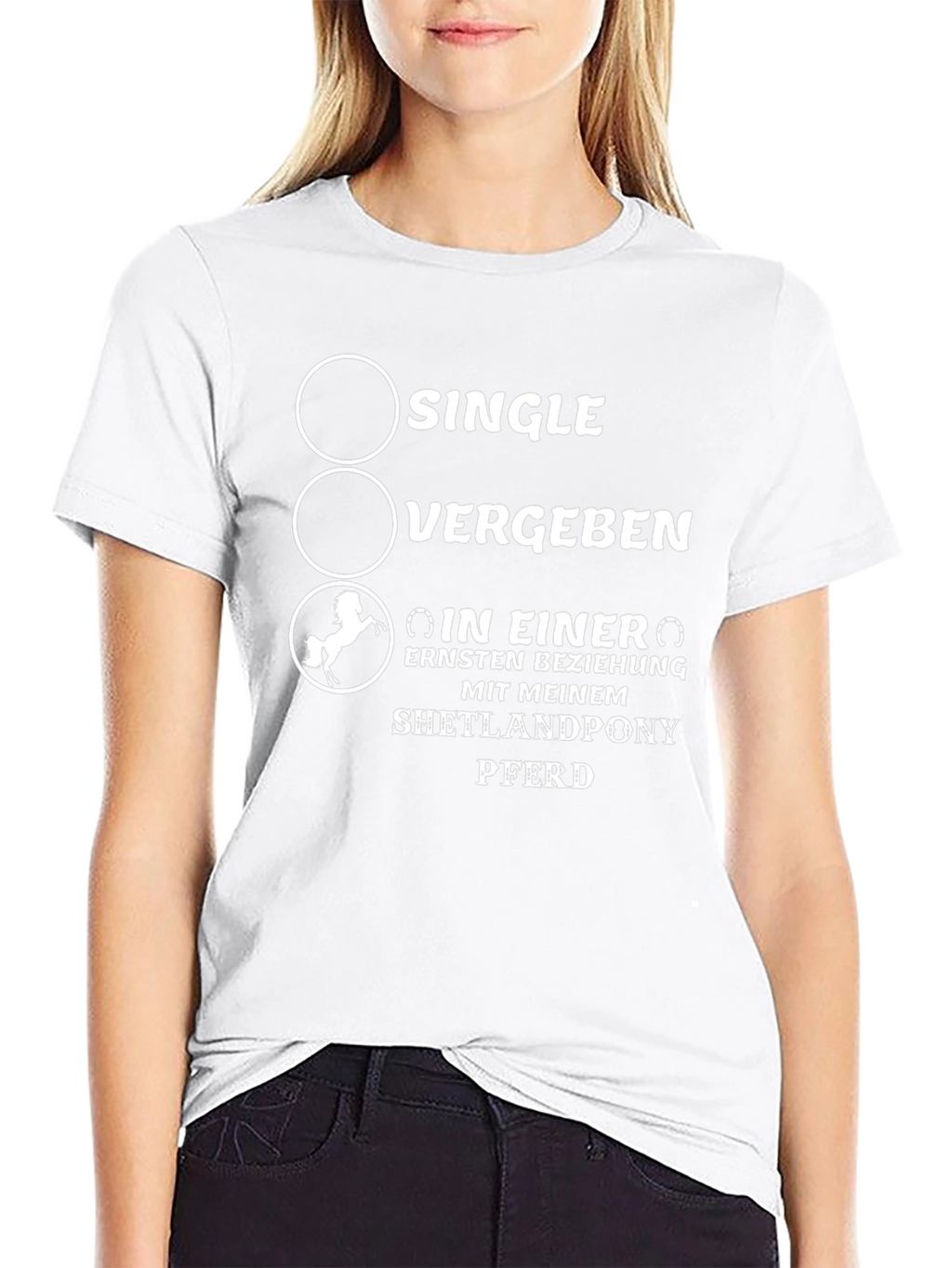 Single Shetlandpony Pferd T-Shirt