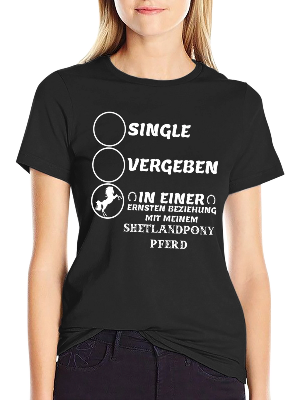 Single Shetlandpony Pferd T-Shirt