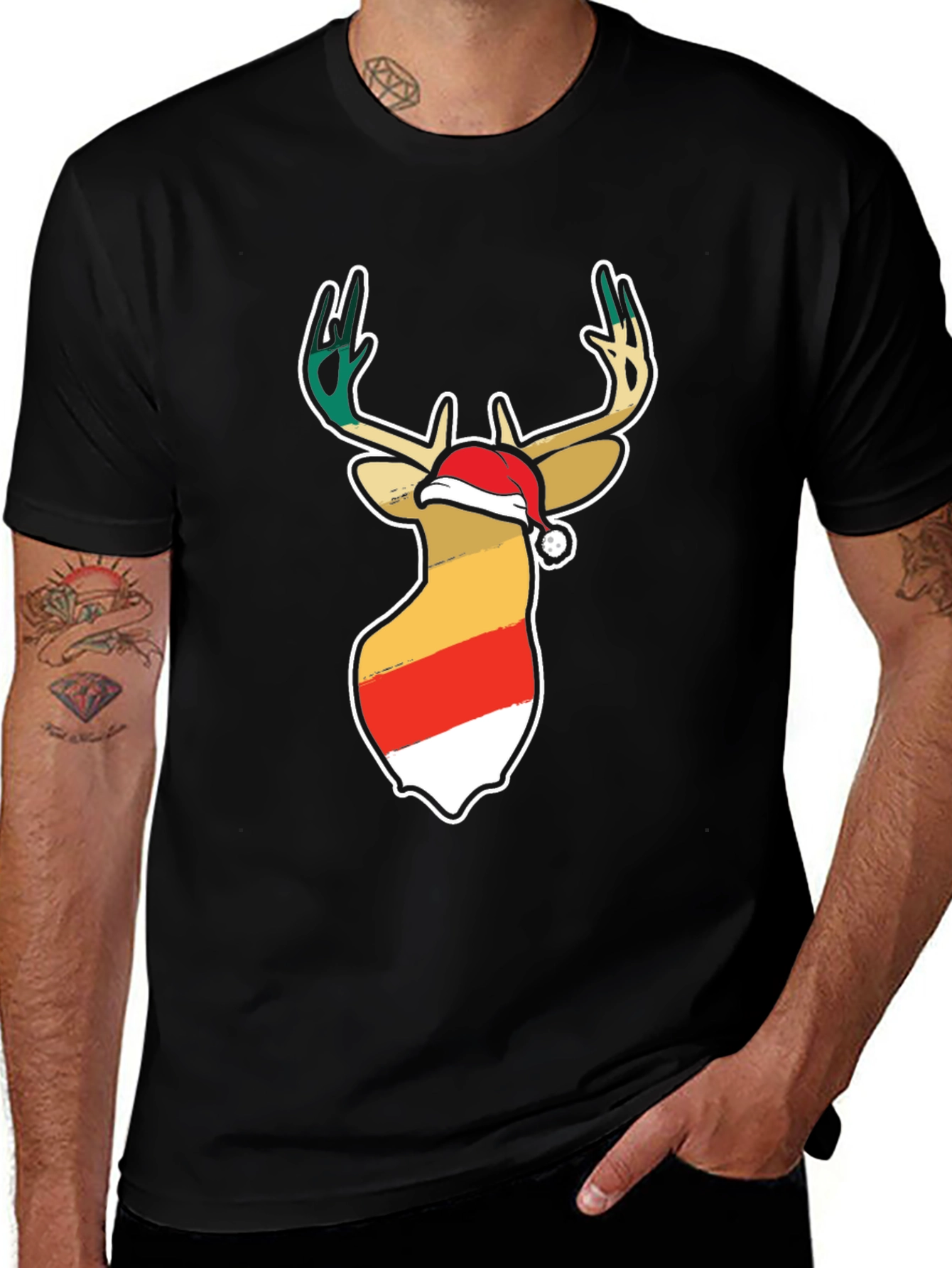 Festive Deer Christmas T-Shirt