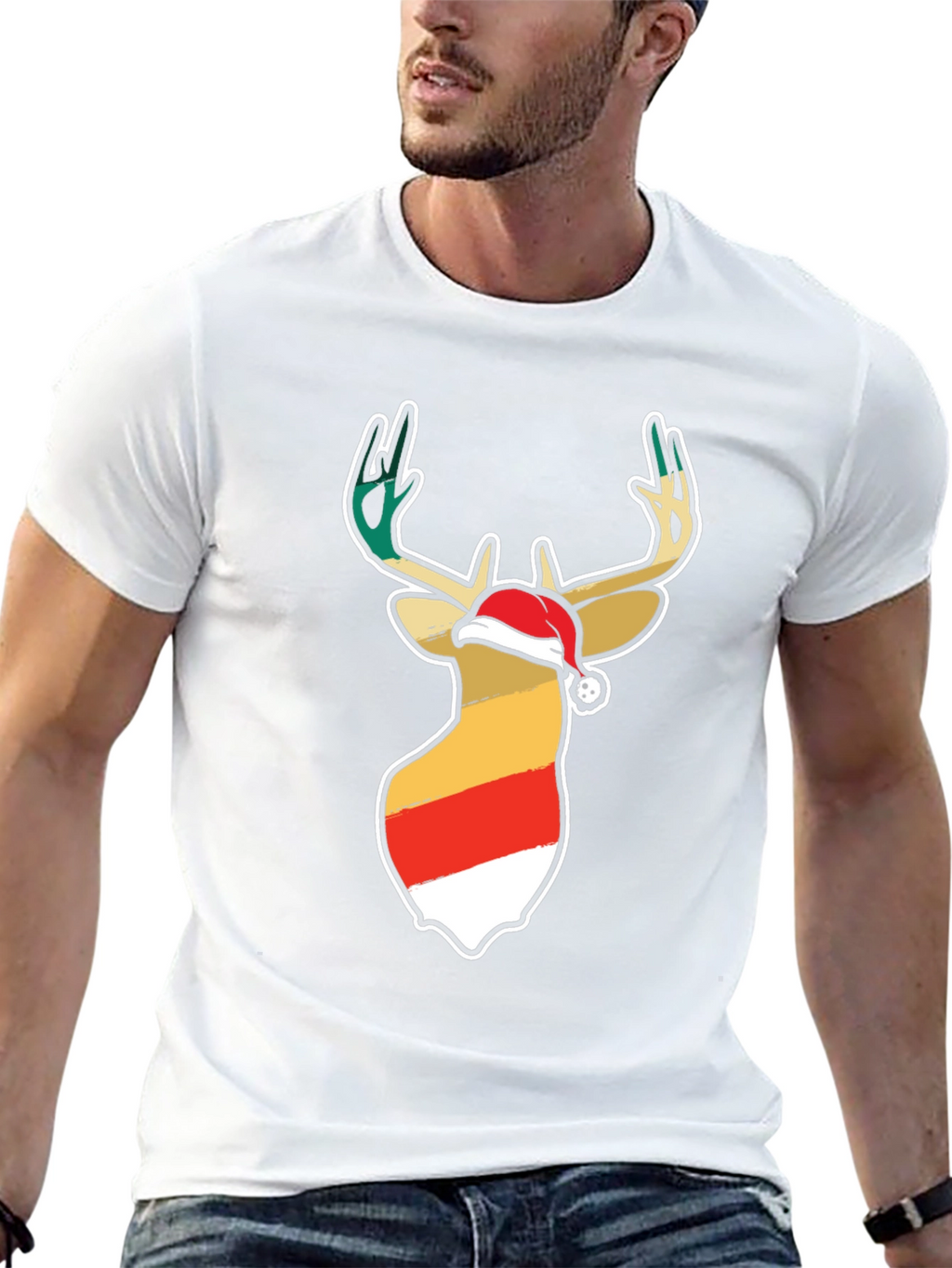 Festive Deer Christmas T-Shirt