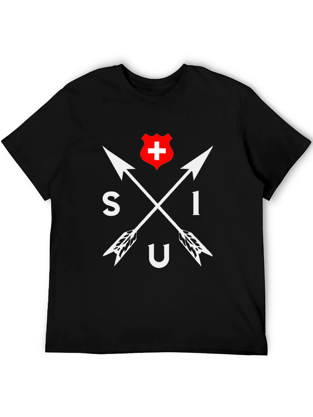 SIU Switzerland Arrow T-Shirt - Black Cotton Tee